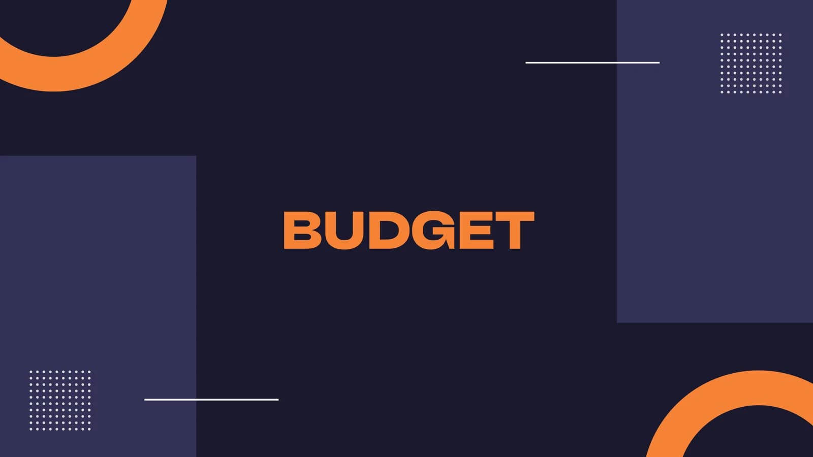BUDGET