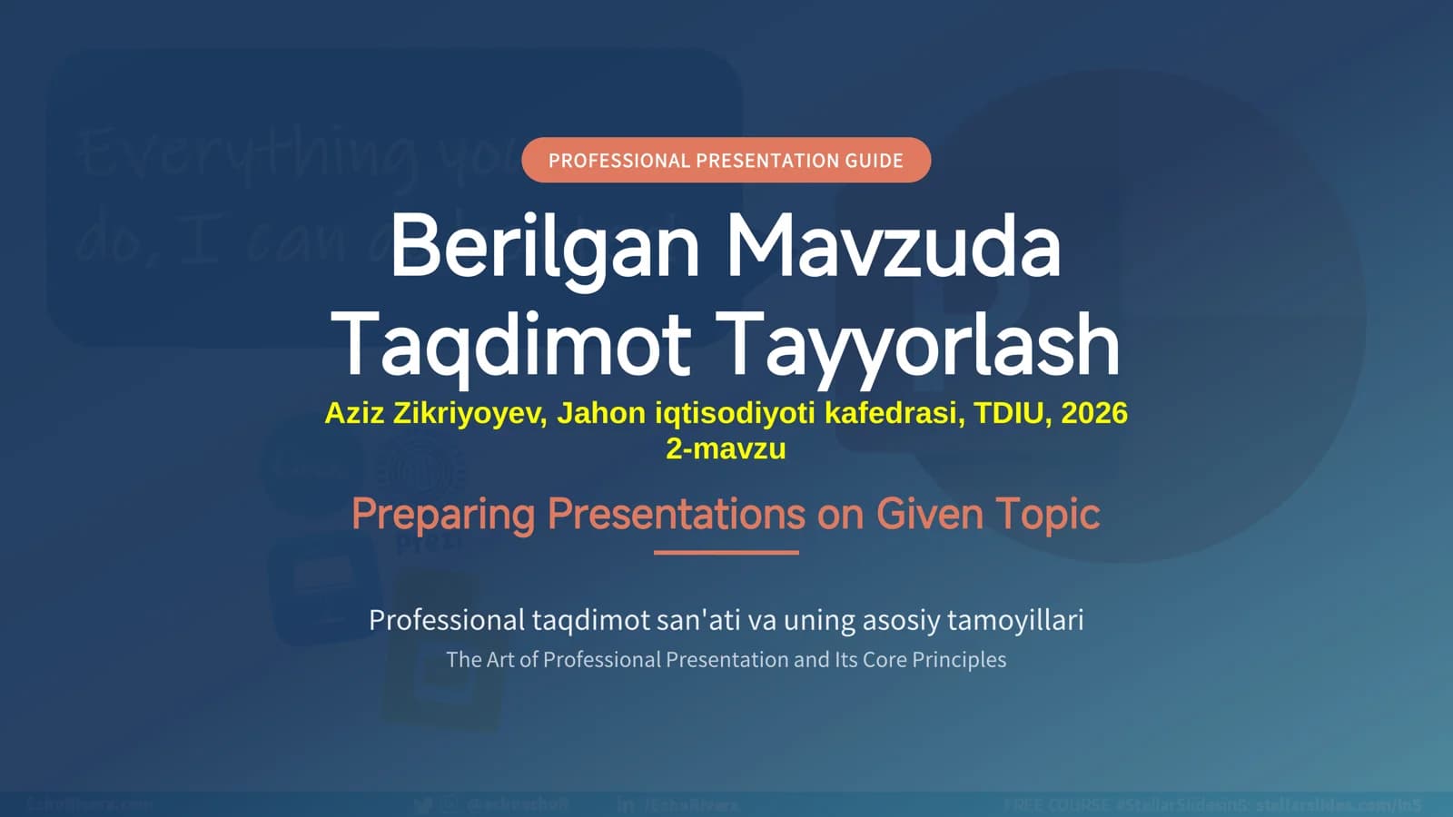 Berilgan Mavzuda Taqdimot Tayyorlash
