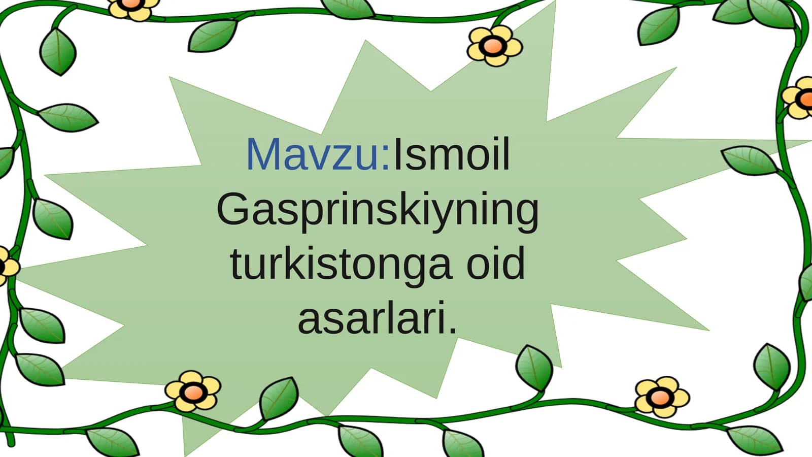 Ismoil Gasprinskiyning turkistonga oid asarlari