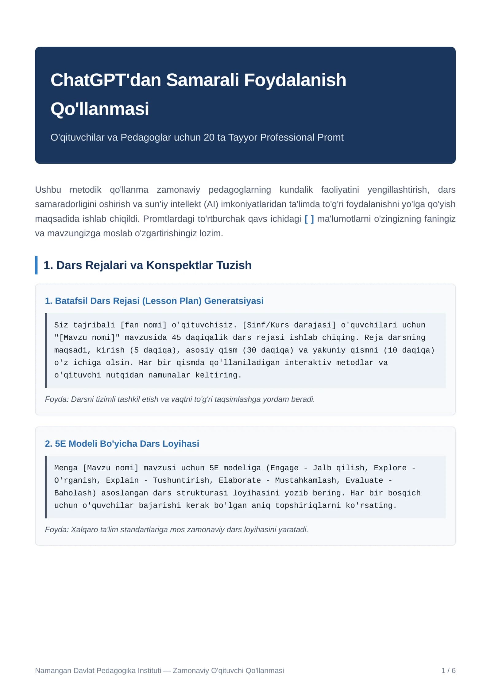 ChatGPTdan Samarali Foydalanish Qo'llanmasi