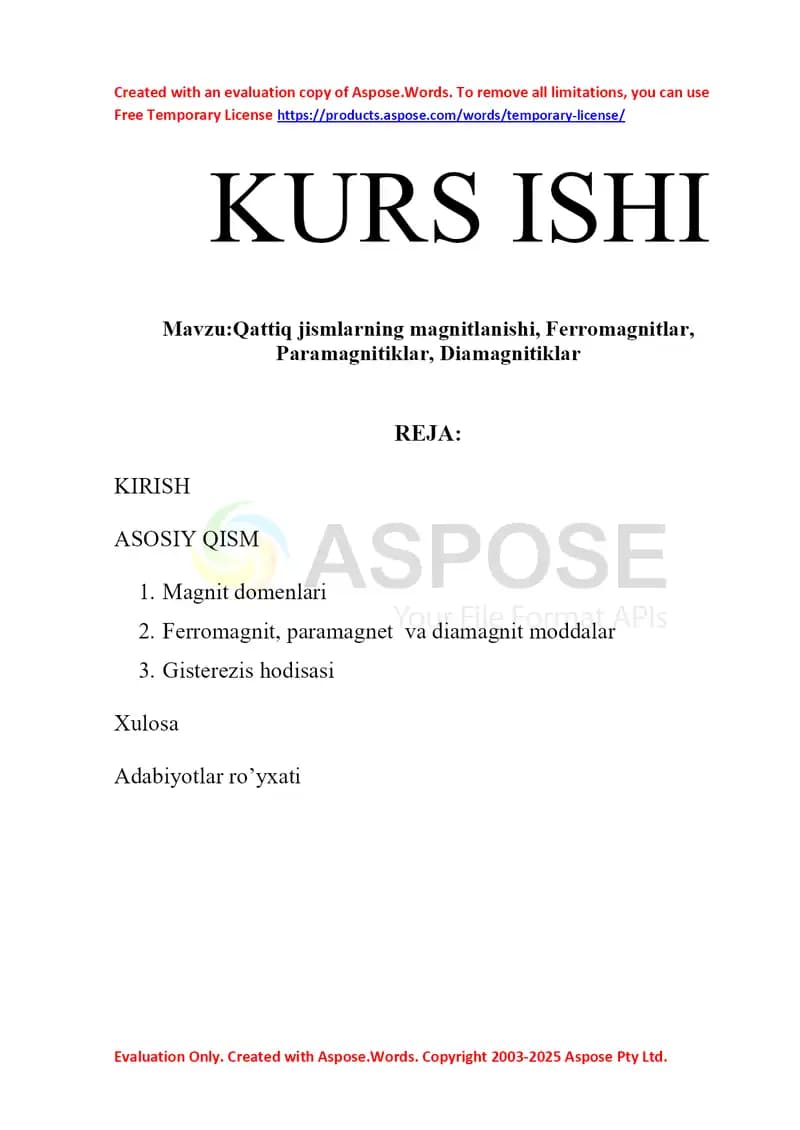 Qattiq jismlarning magnitlanishi, Ferromagnitlar, Paramagnitiklar, Diamagnitiklar