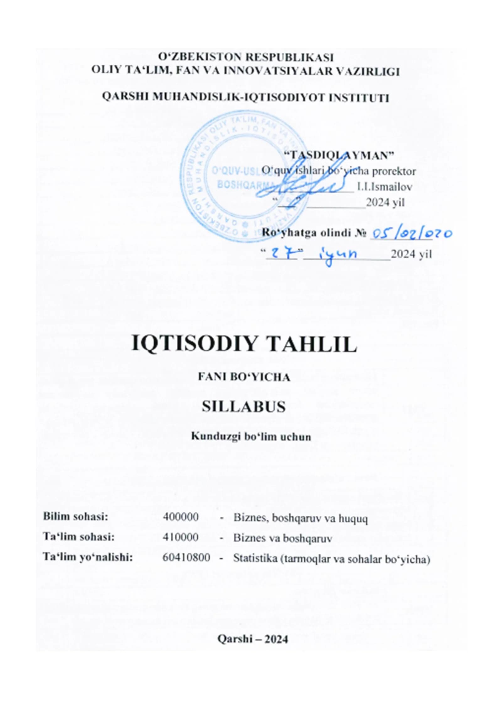 Iqtisodiy tahlil