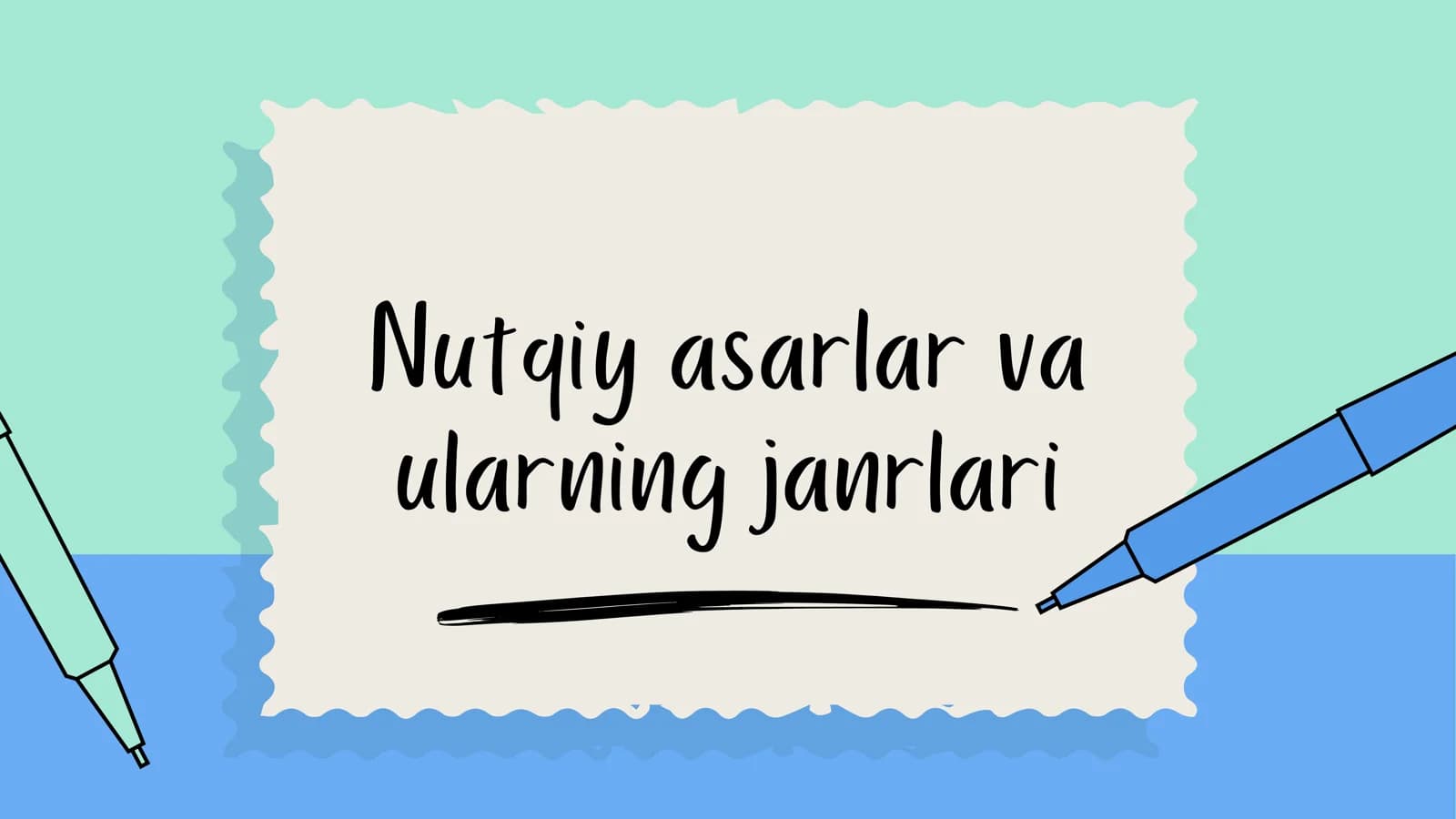 Nutqiy asarlar va ularning janrlari