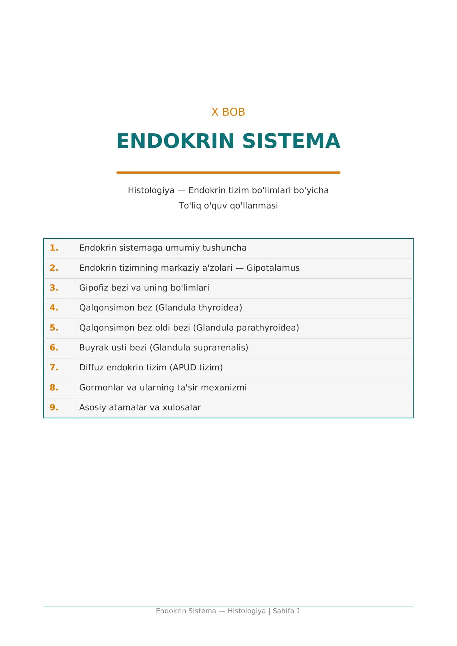 Endokrin Sistema — Histologiya