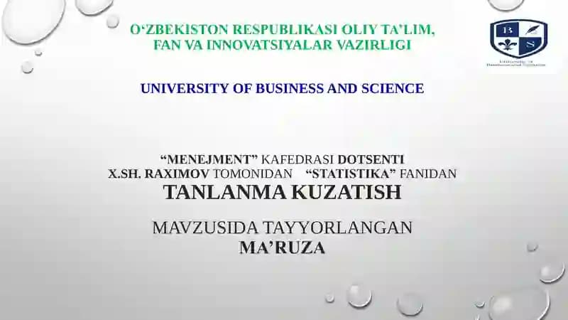 Tanlanma Kuzatish