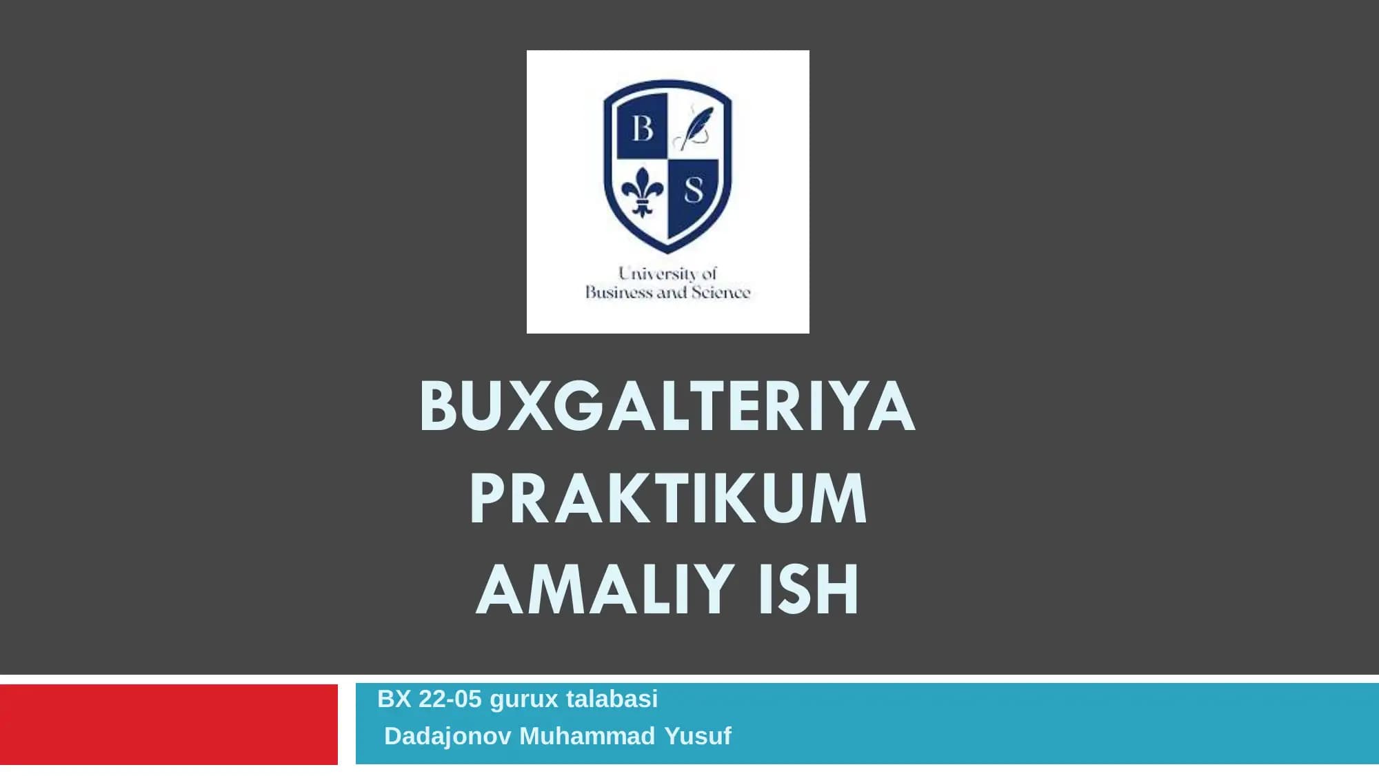 BUXGALTERIYA PRAKTIKUM