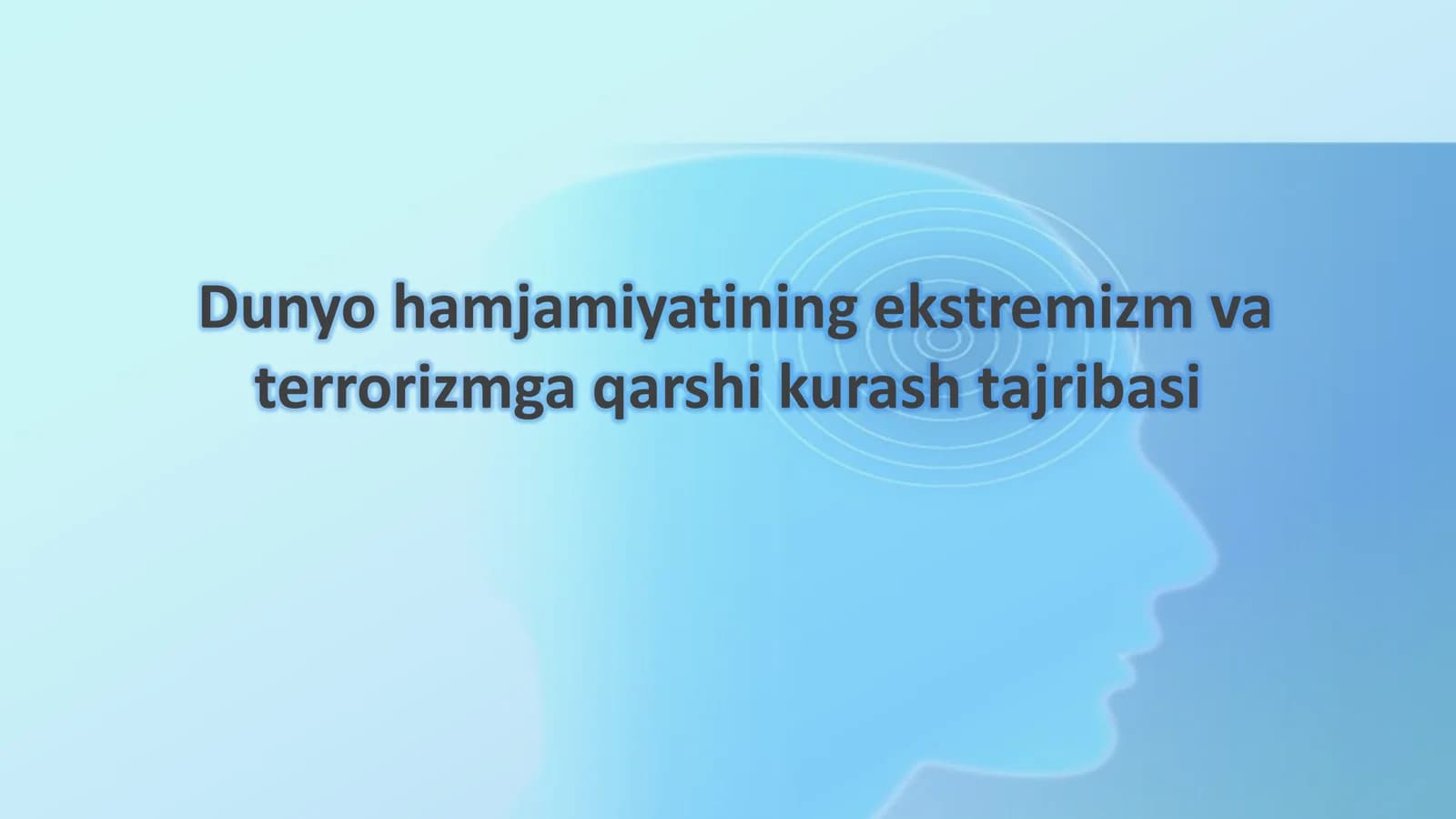 Ekstremizm va Terrorizmga qarshi kurash