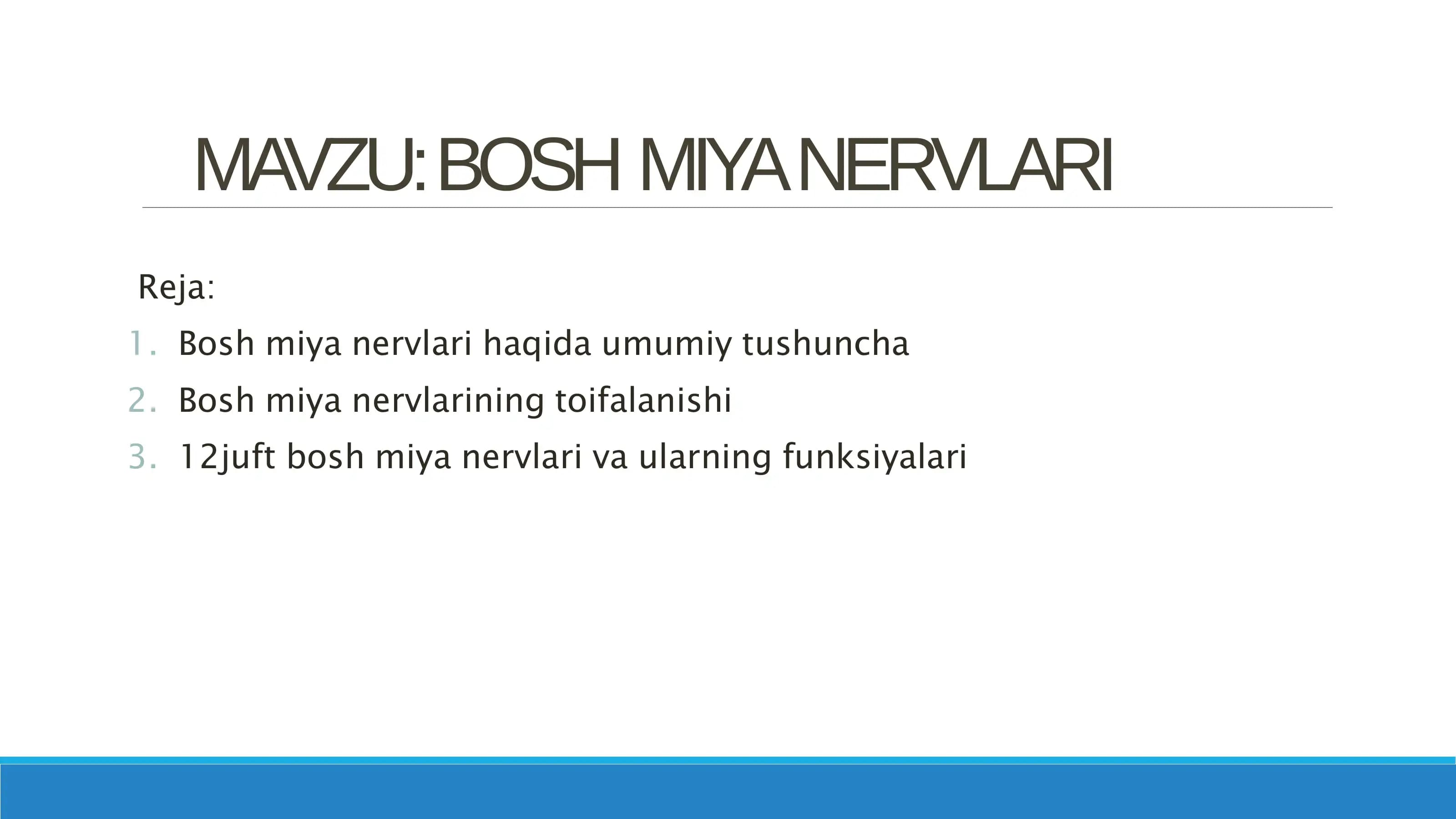 Bosh miyanervlari