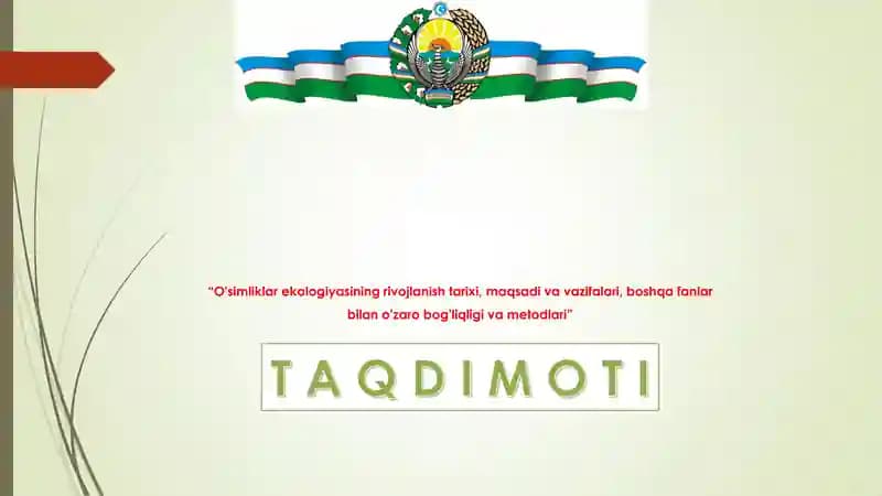 O'simliklar ekologiyasining rivojlanish tarixi
