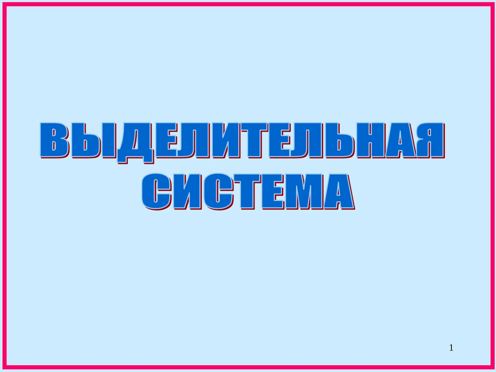 Выделительная система