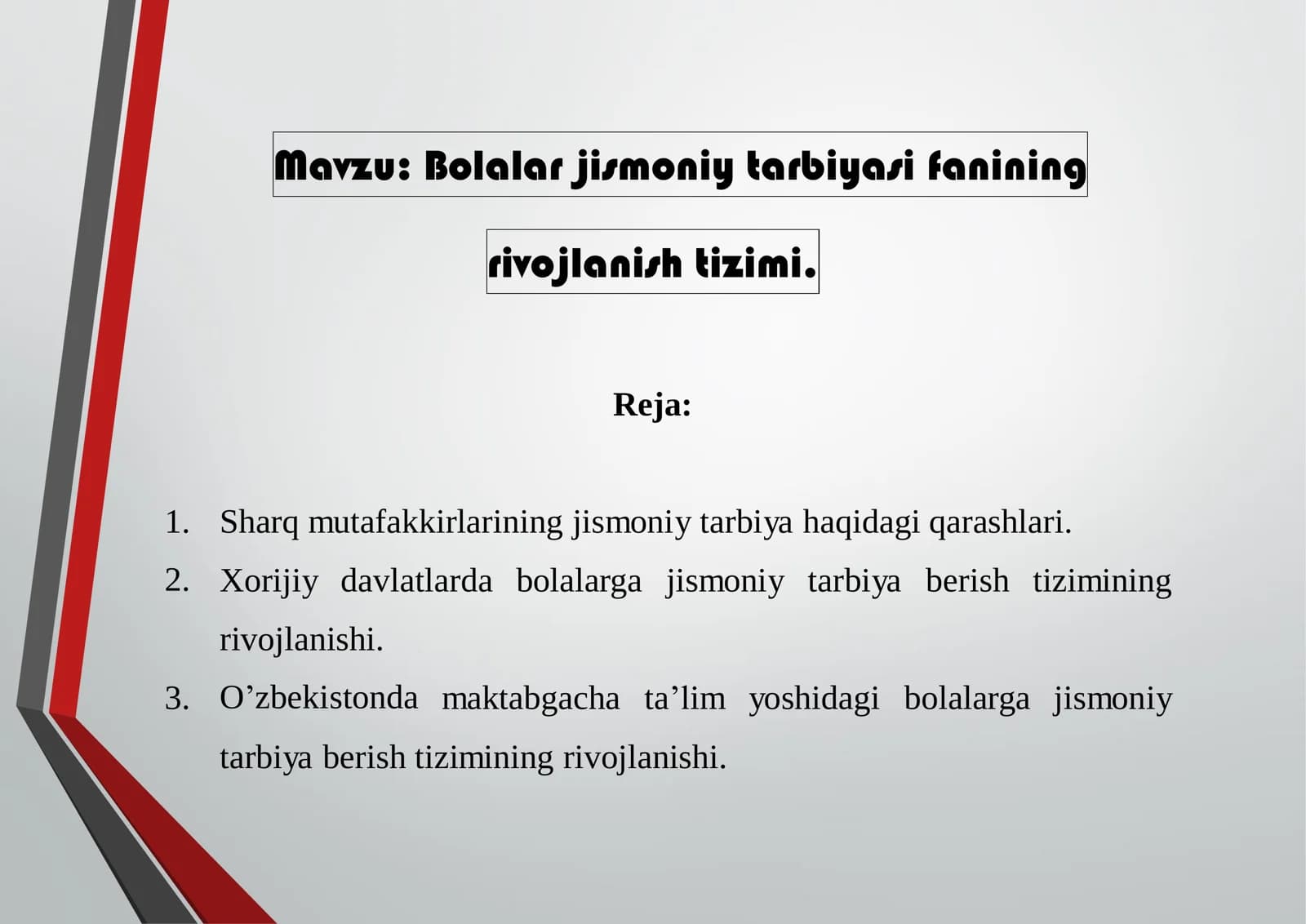 Sharq mutafakkirlarining jismoniy tarbiya haqidagi qarashlari