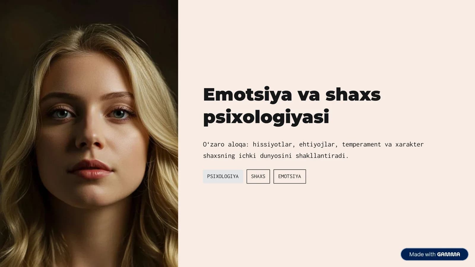 Emotsiya va shaxs  psixologiyasi