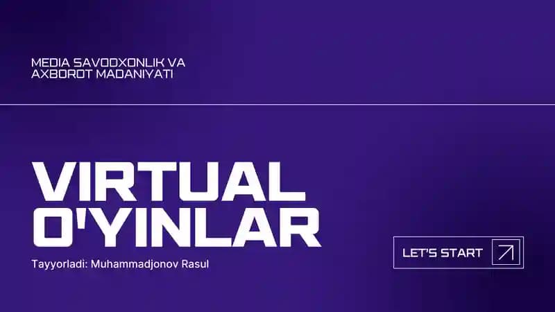 VIRTUAL O'YINLAR