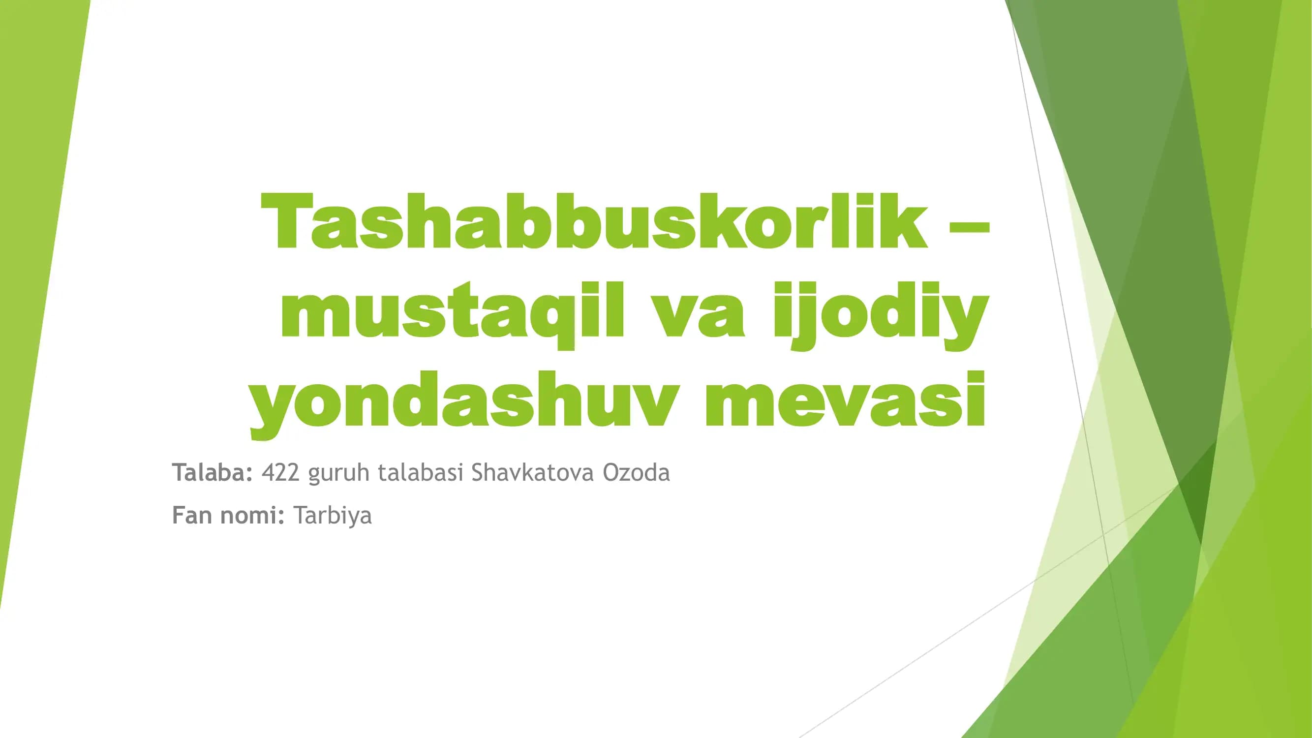 Tashabbuskorlik –