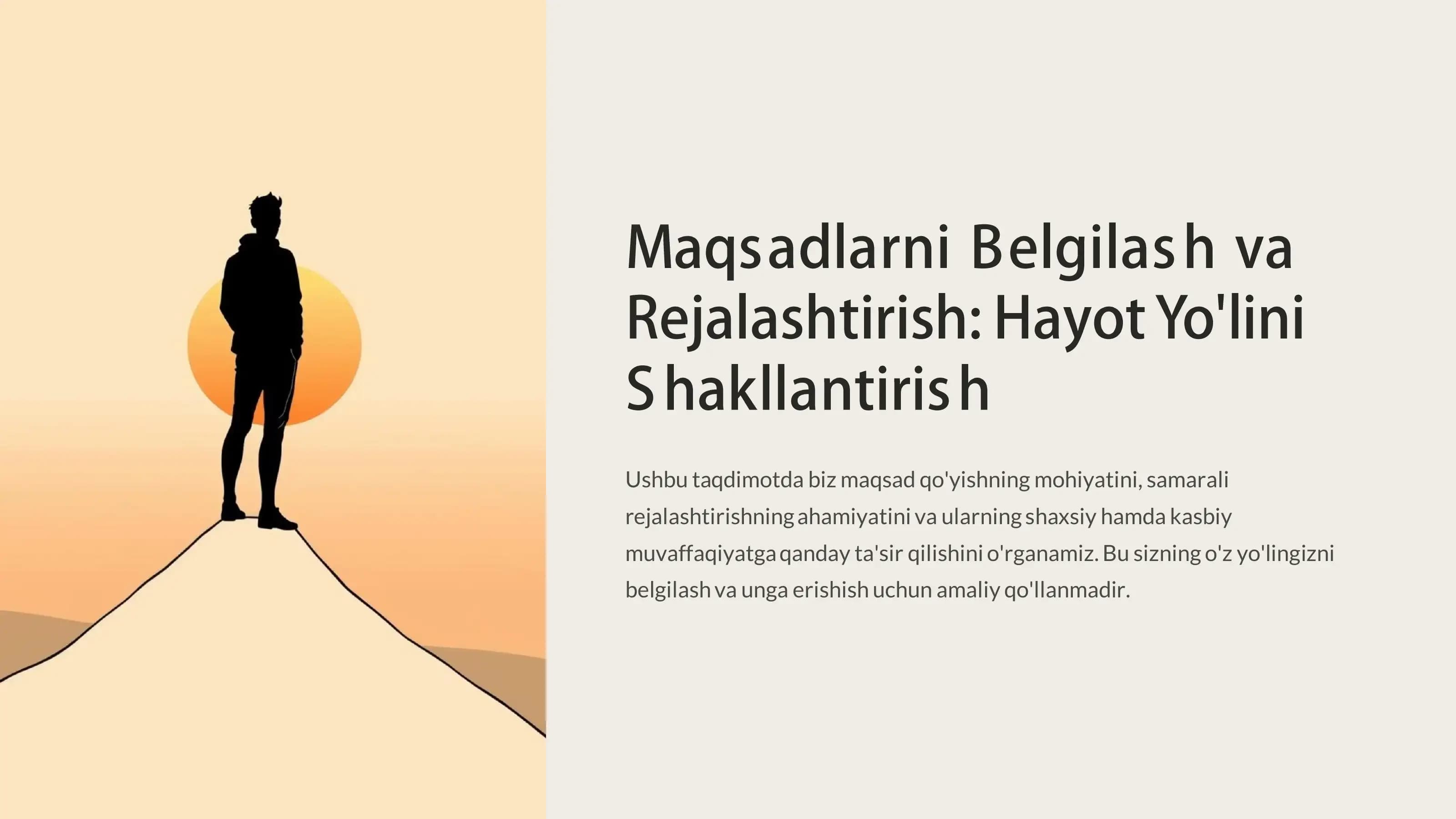 Maqsad qo'yishning mohiyati