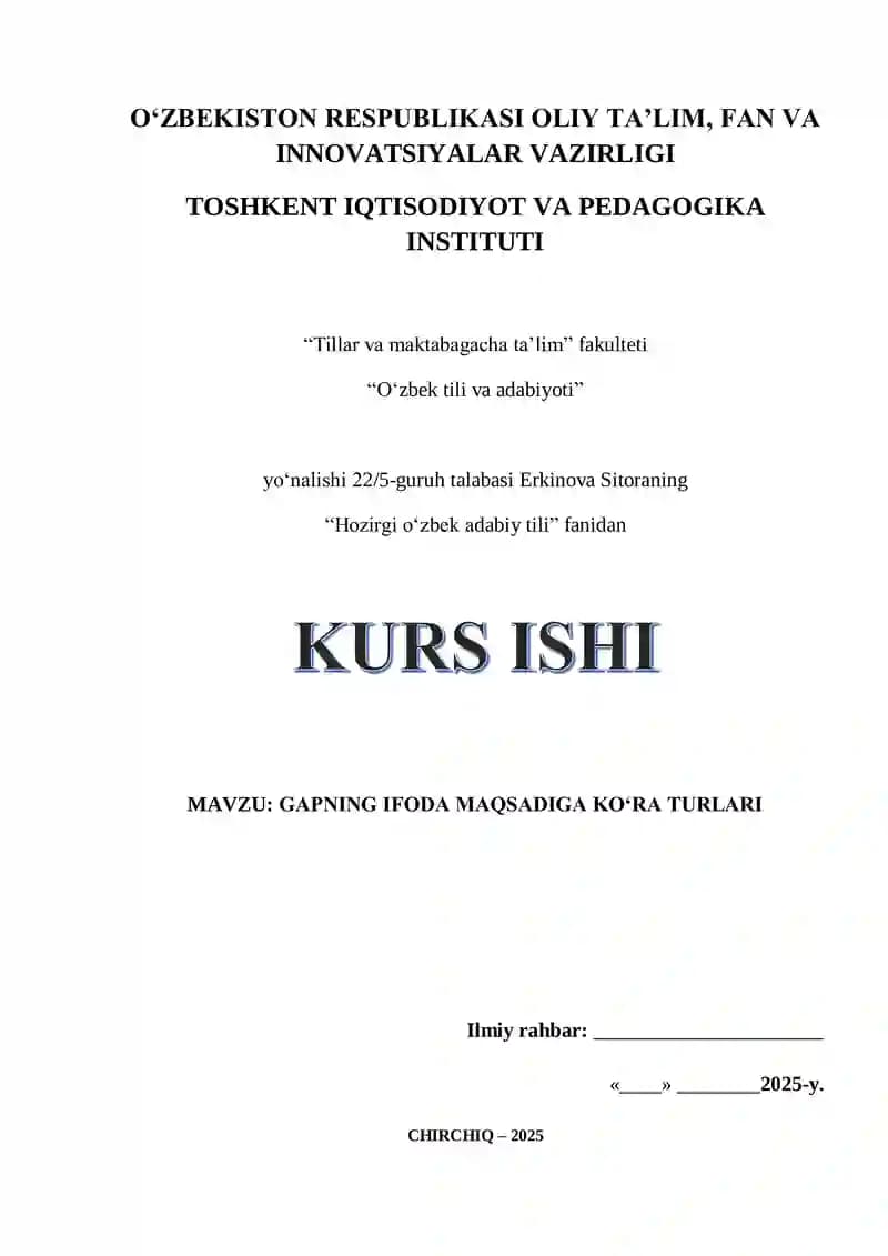 Hozirgi oʻzbek adabiy tili