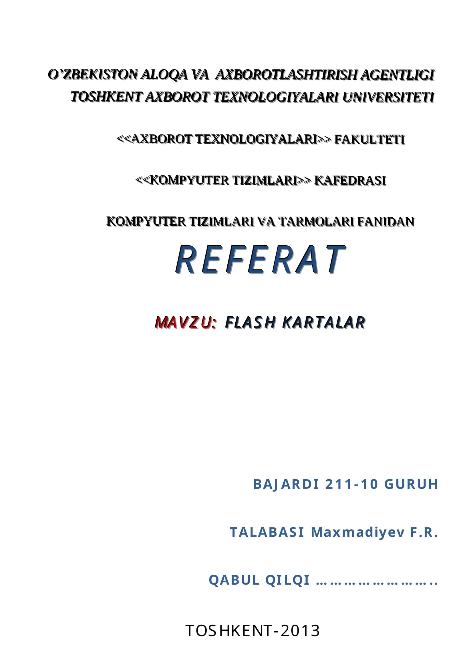 FLASH KARTALAR