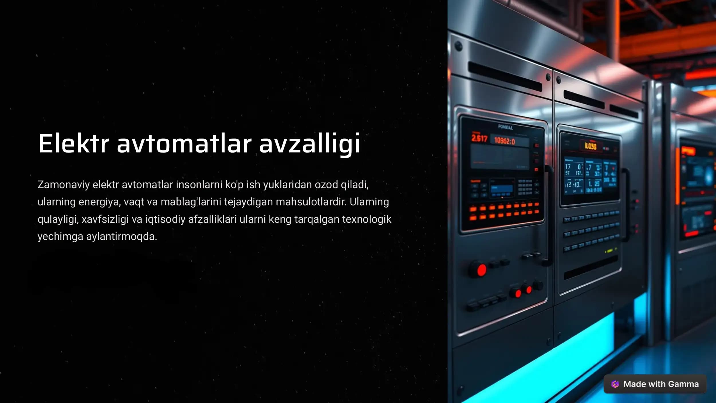 Elektr avtomatlar avzalligi