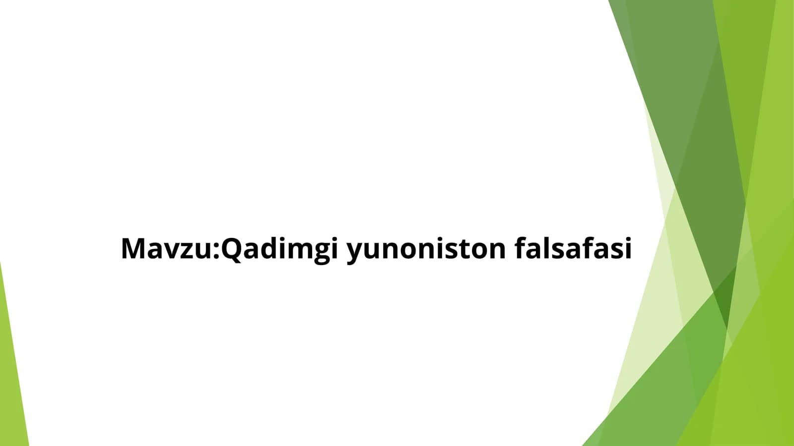 Qadimgi yunoniston falsafasi