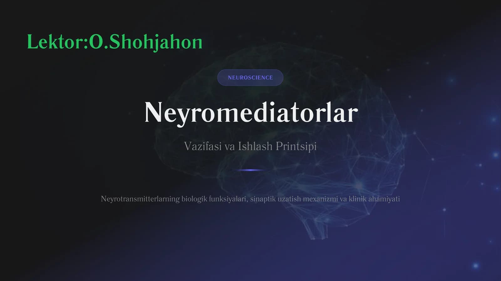 Neyromediatorlar