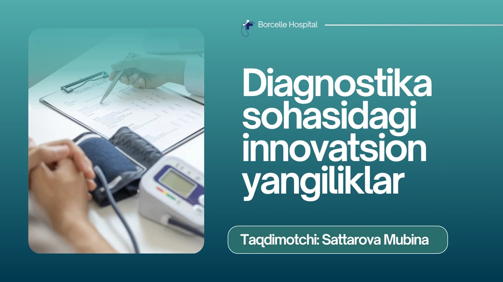 Diagnostika sohasidagi innovation tadqiqotlar