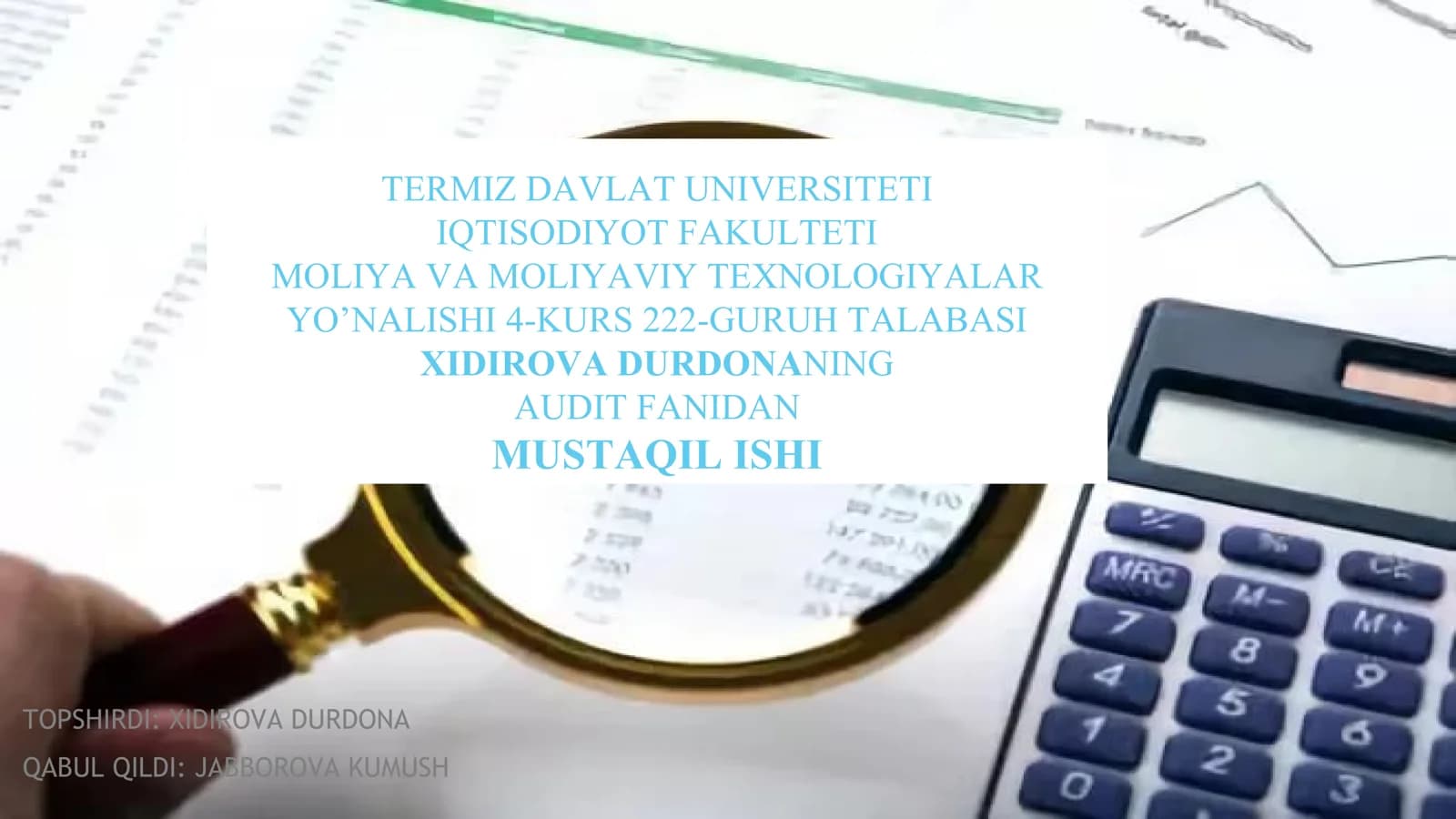Auditni rejalashtirishning tamoyillari