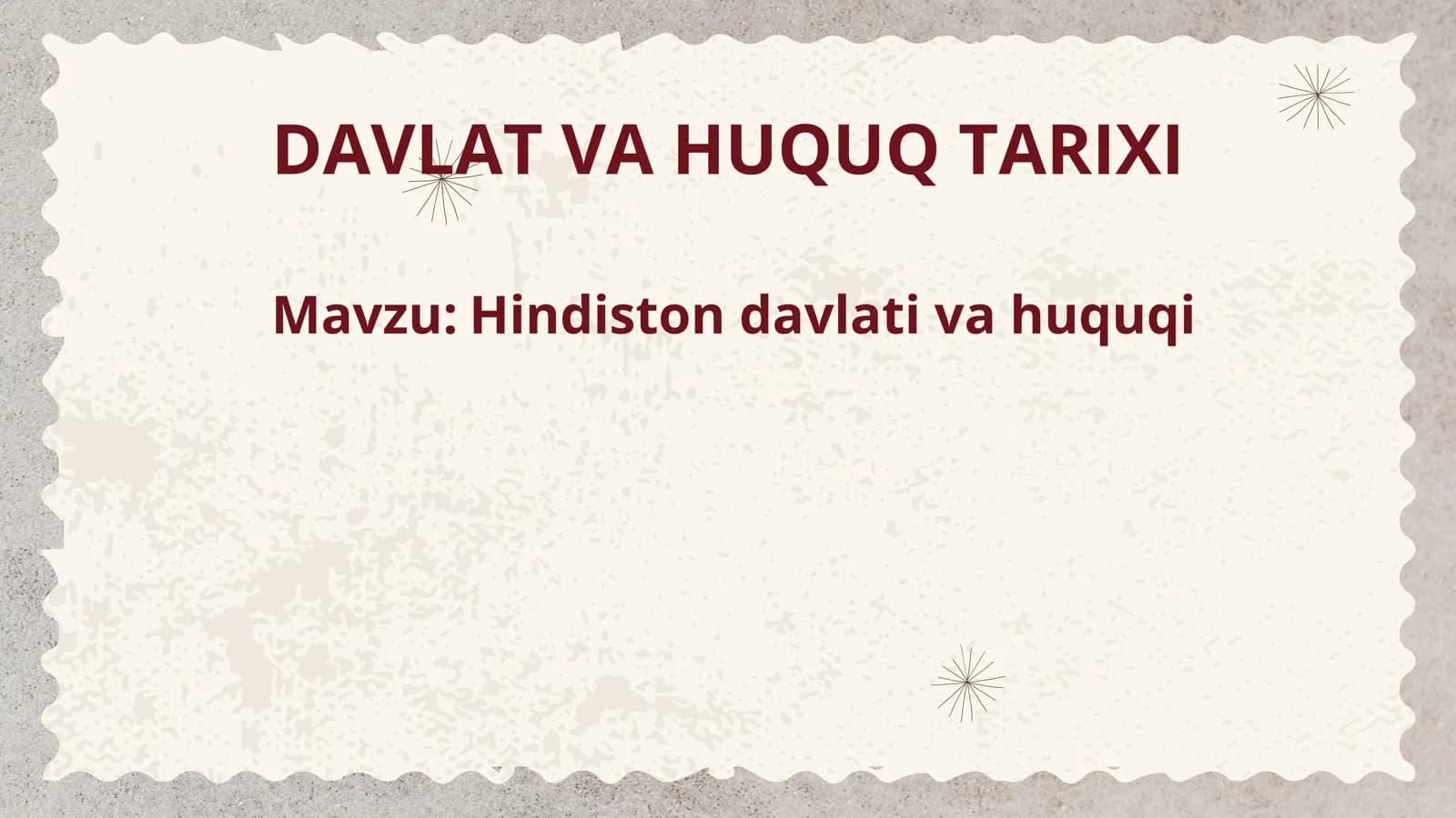 Hindiston davlati va huquqi