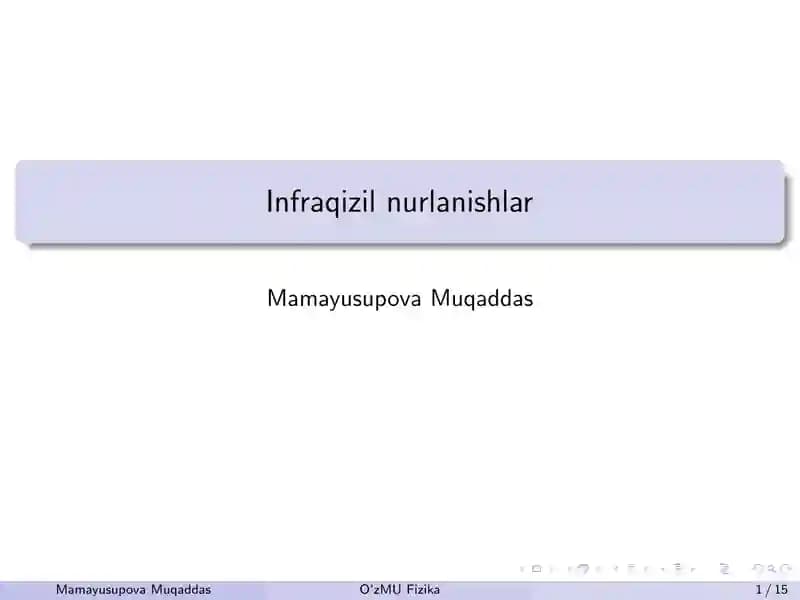 Infraqizil nurlanishlar