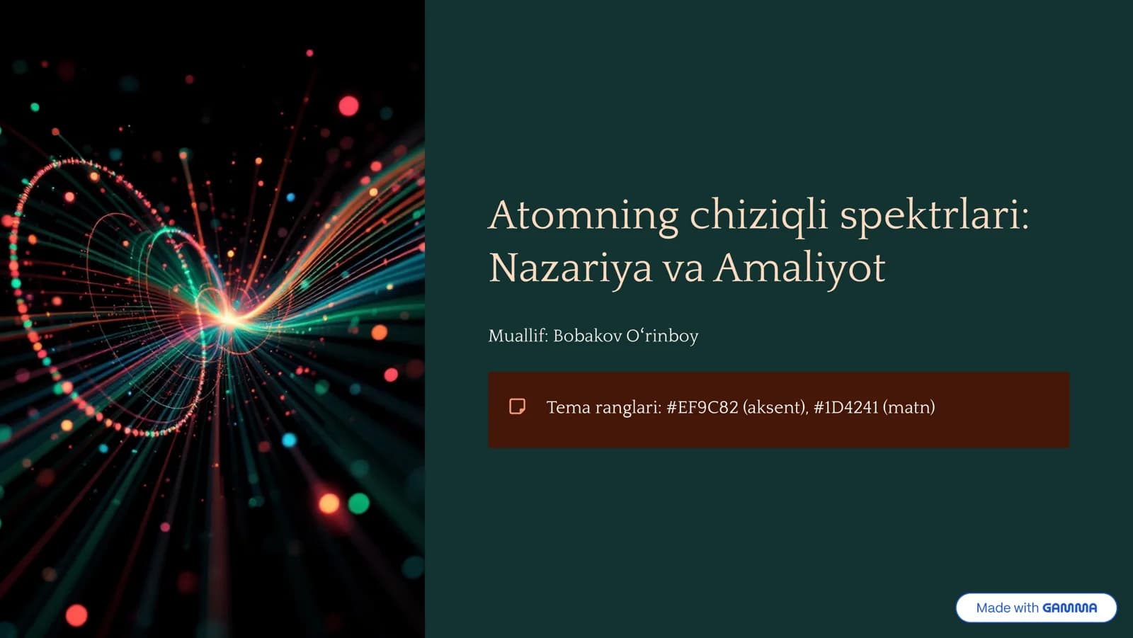 Atomning chiziqli spektrlari
