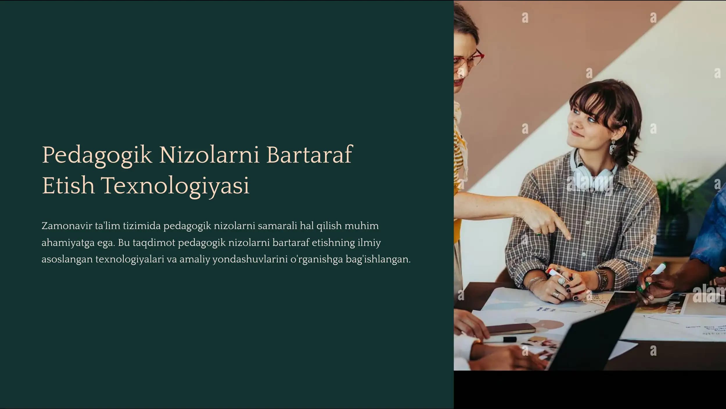 Pedagogik Nizolarni Bartaraf Etish Texnologiyasi