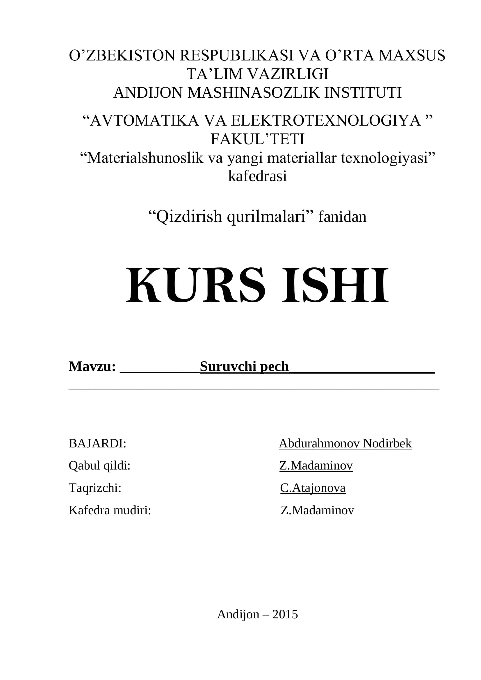 Qizdirish qurilmalari