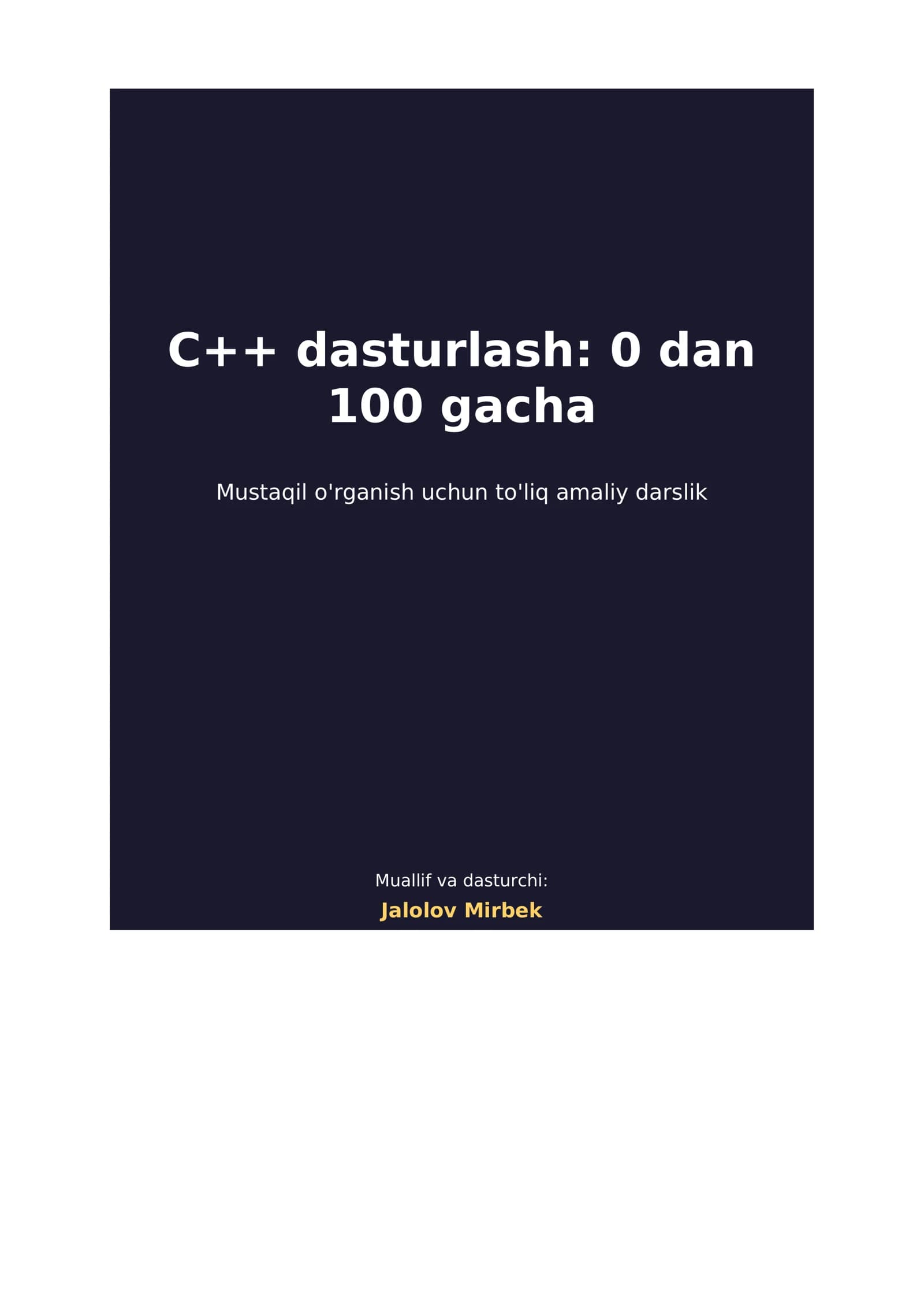 C++ dasturlash