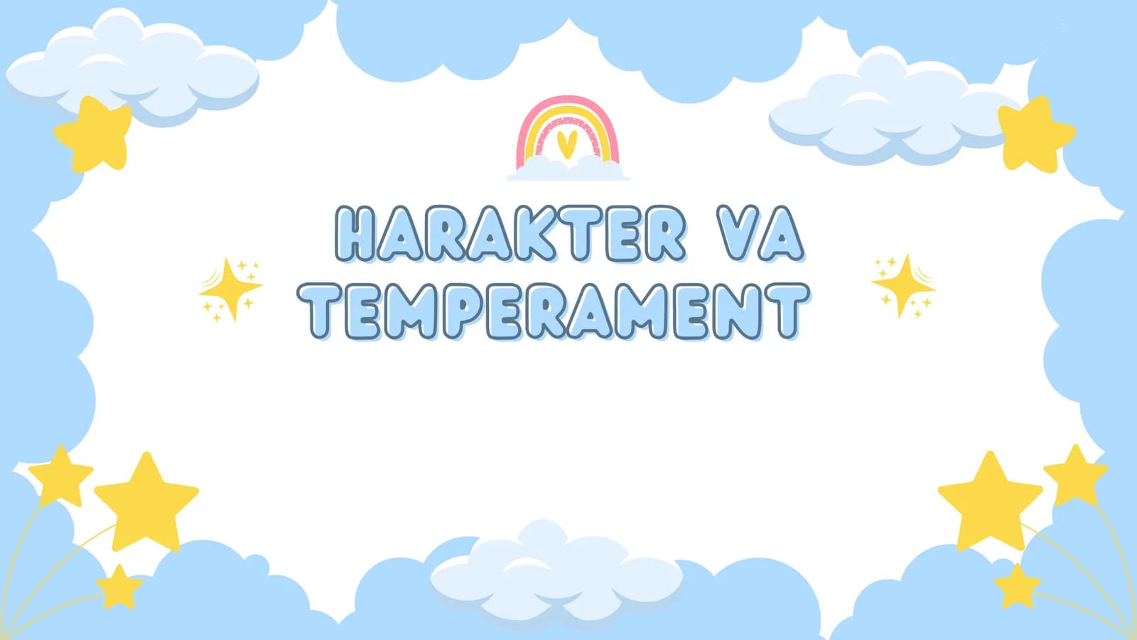 HARAKTER VA TEMPERAMENT
