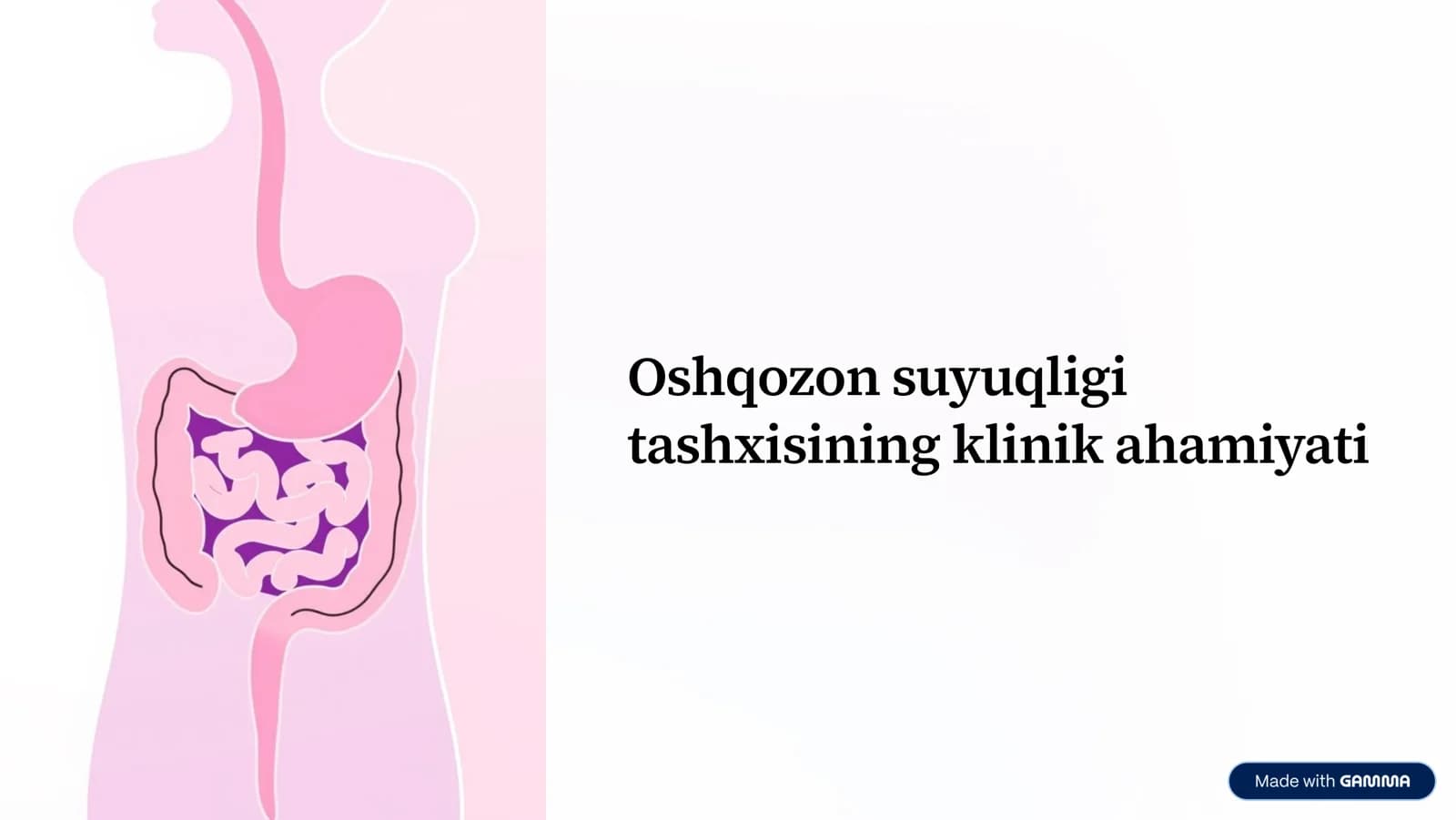 Oshqozon suyuqligi tashxisining klinik ahamiyati