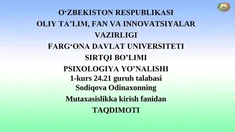 Psixologiya fanining rivojlanishi