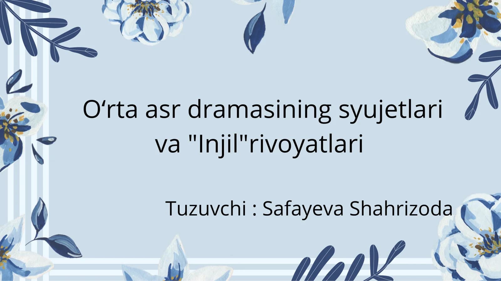 Oʻrta asr dramasining syujetlari va "Injil"rivoyatlari