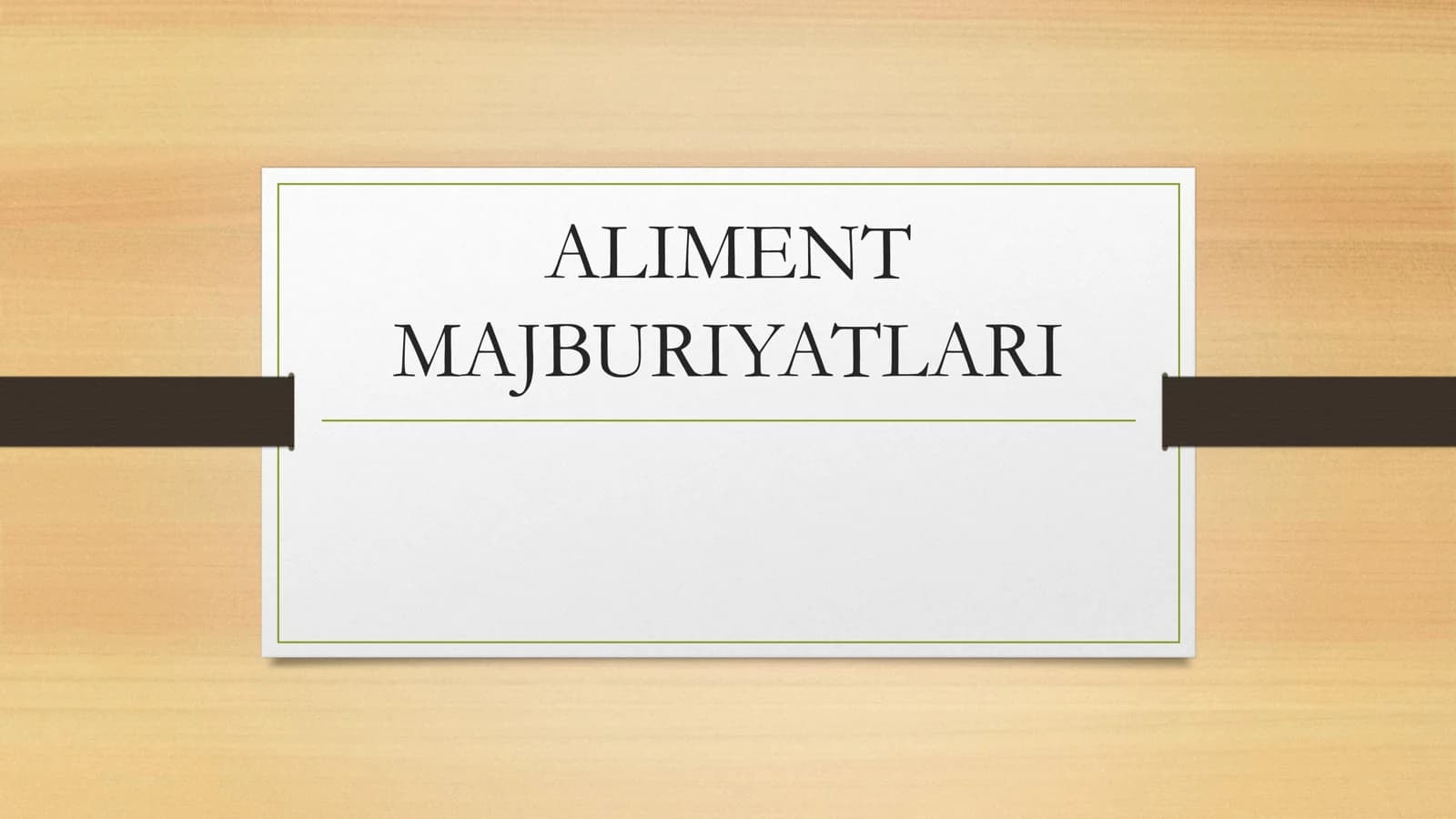 ALIMENT MAJBURIYATLARI