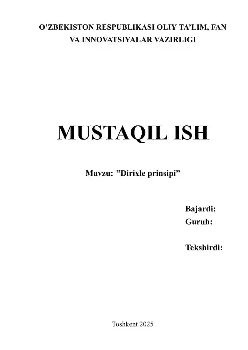Dirixle prinsipi