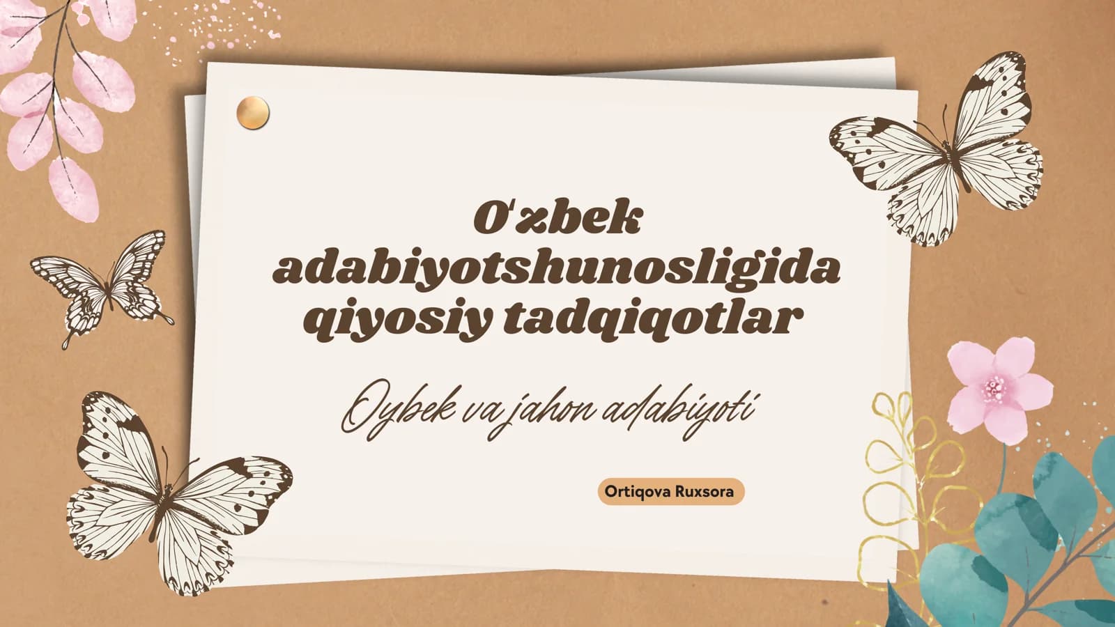 Oʻzbek adabiyotshunosligida qiyosiy tadqiqotlar