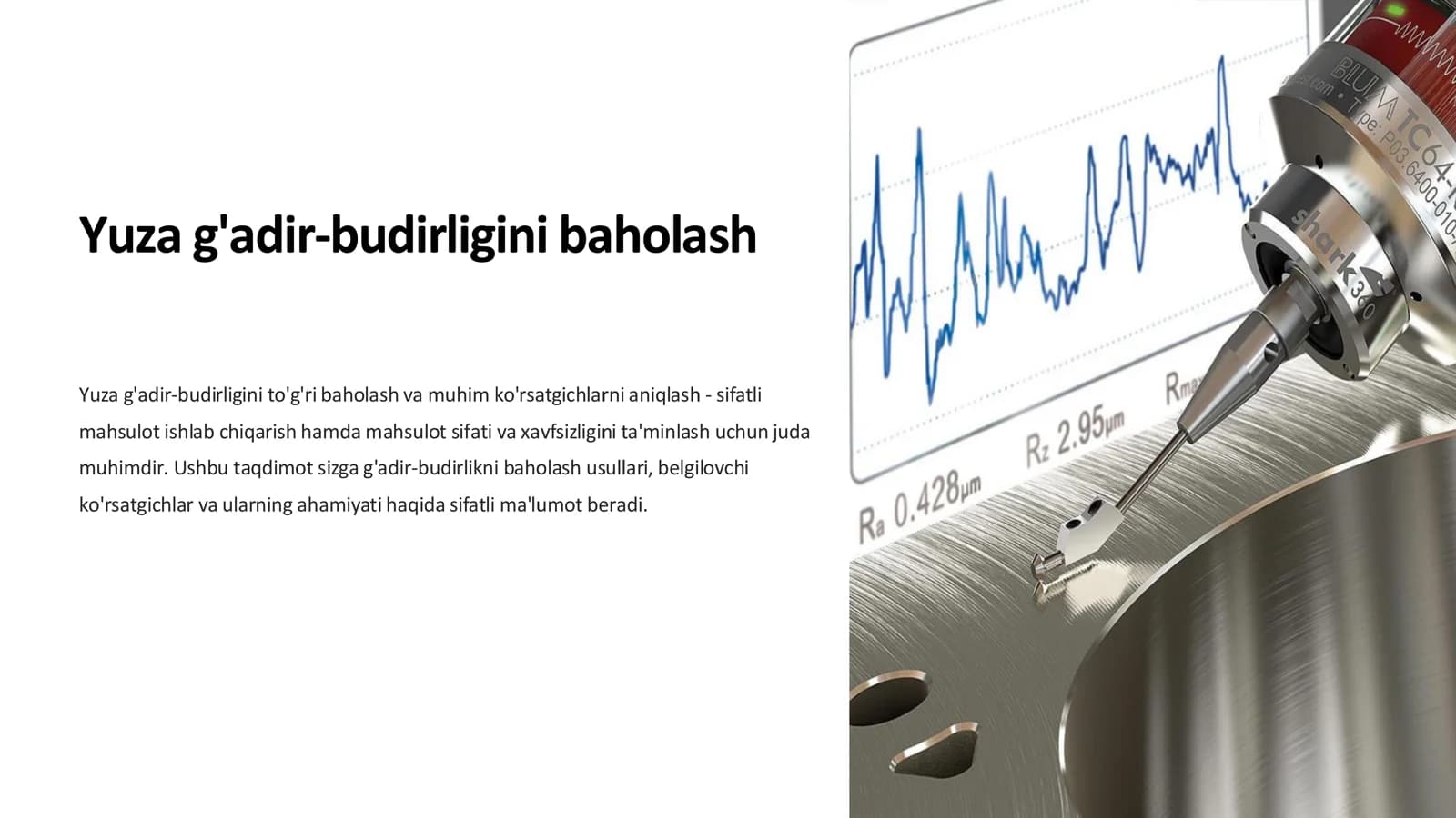 Yuza g'adir-budirligini baholash
