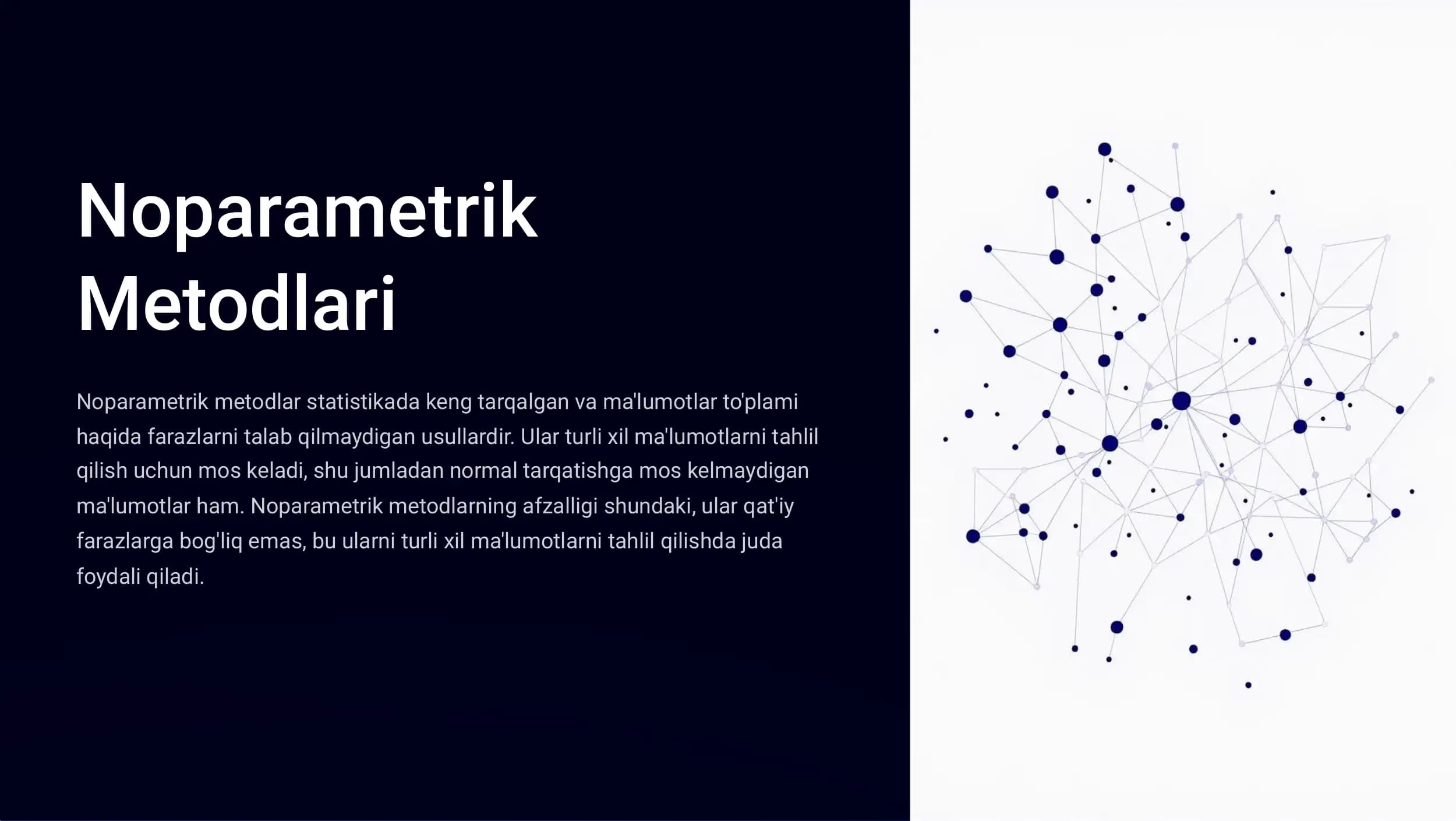 Noparametrik Metodlari Tavsifi