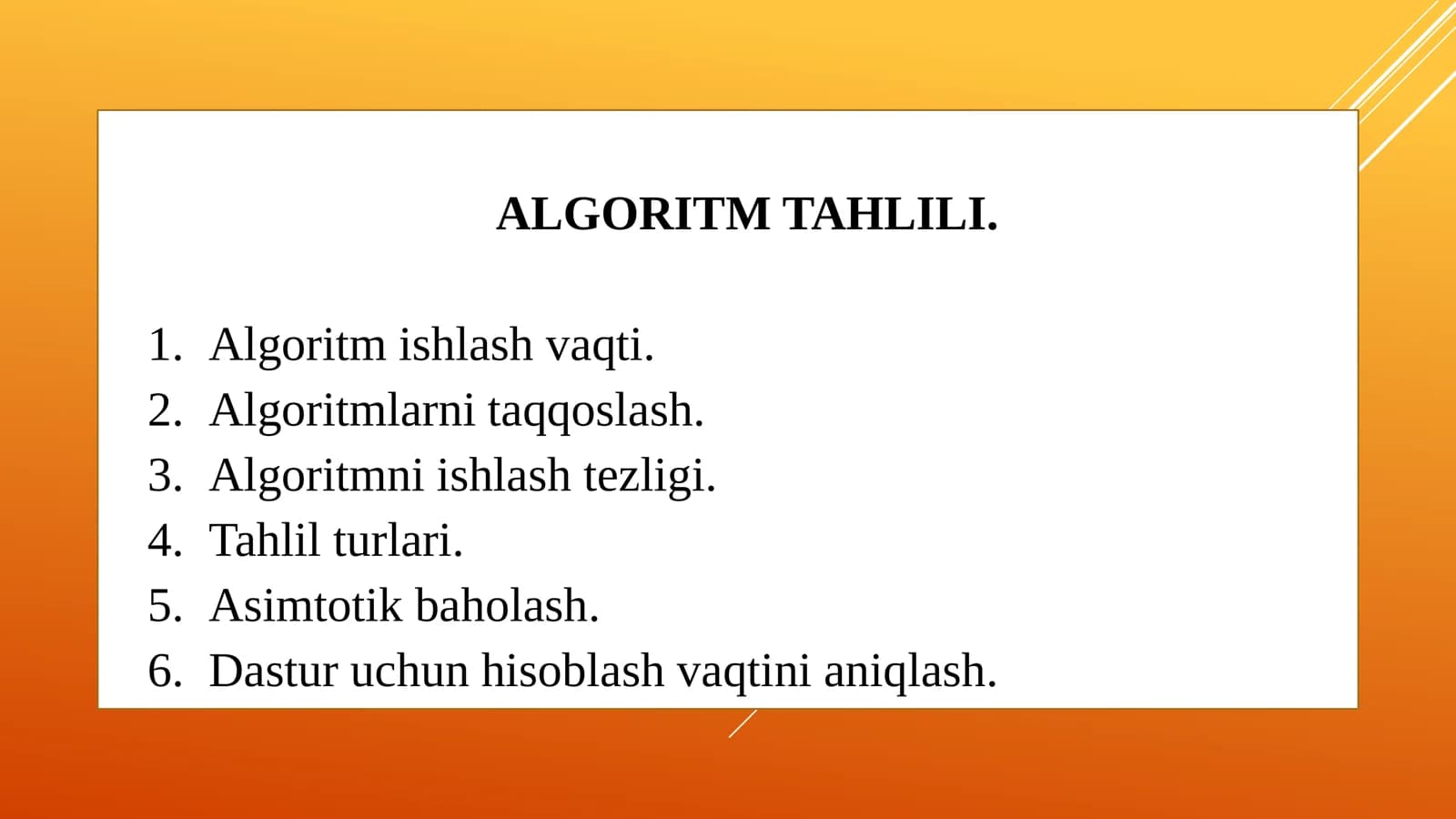 Algoritm Tahlili