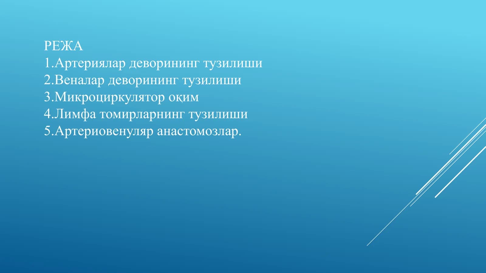 Артериялар деворининг тузилиши