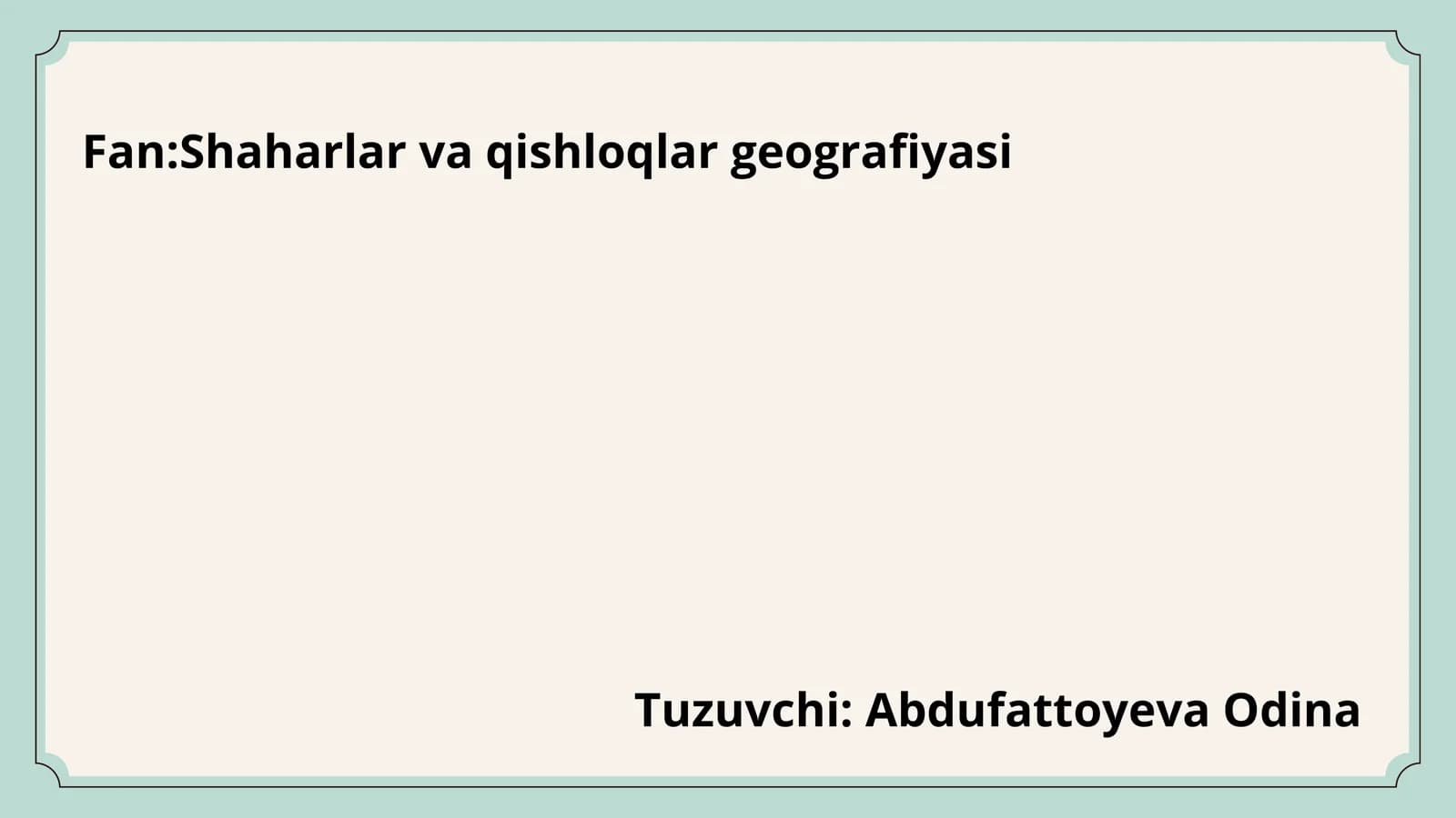 Buxoro viloyatining oʻrta va kichik shaharlari