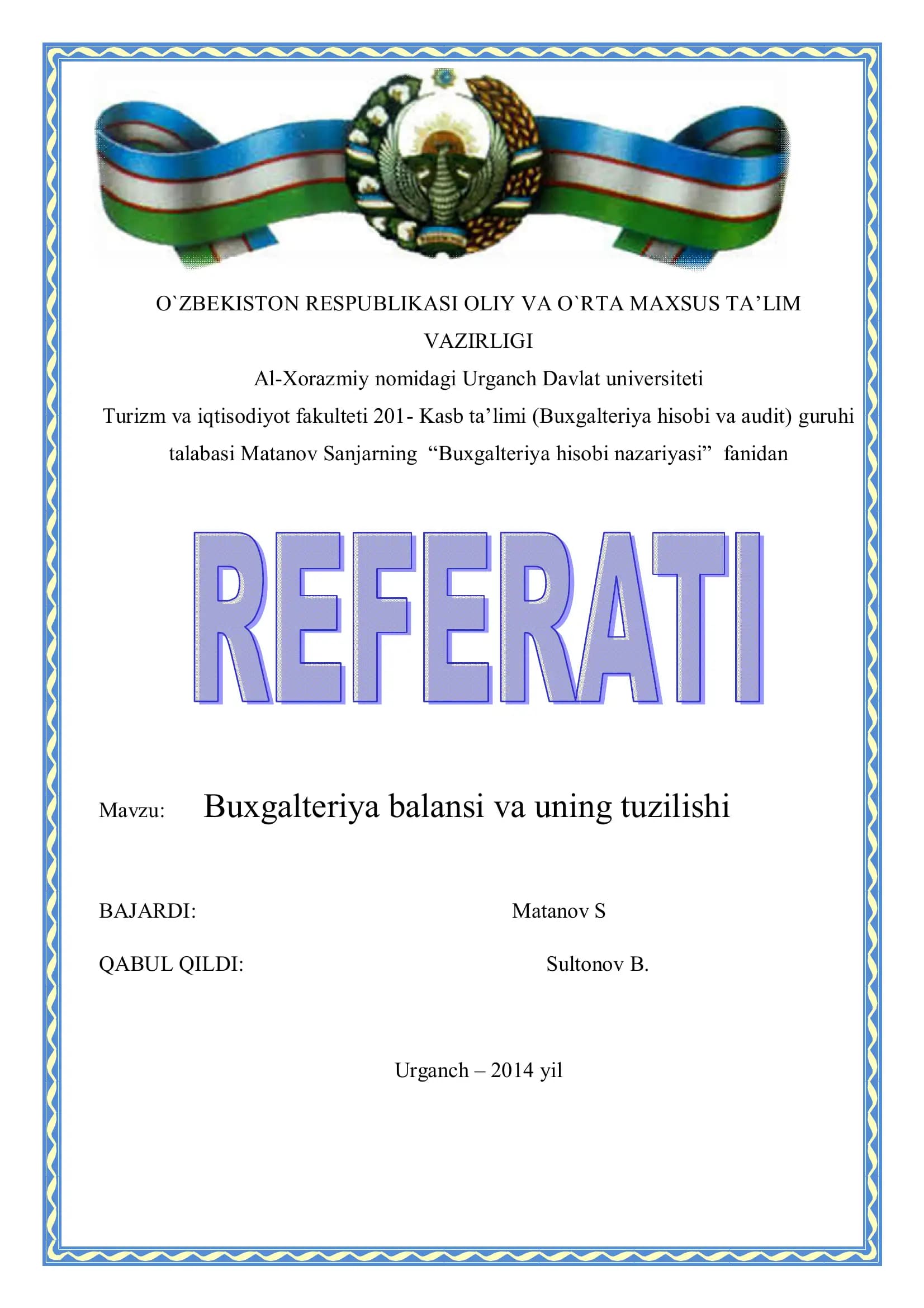 Buxgalteriya hisobi va audit
