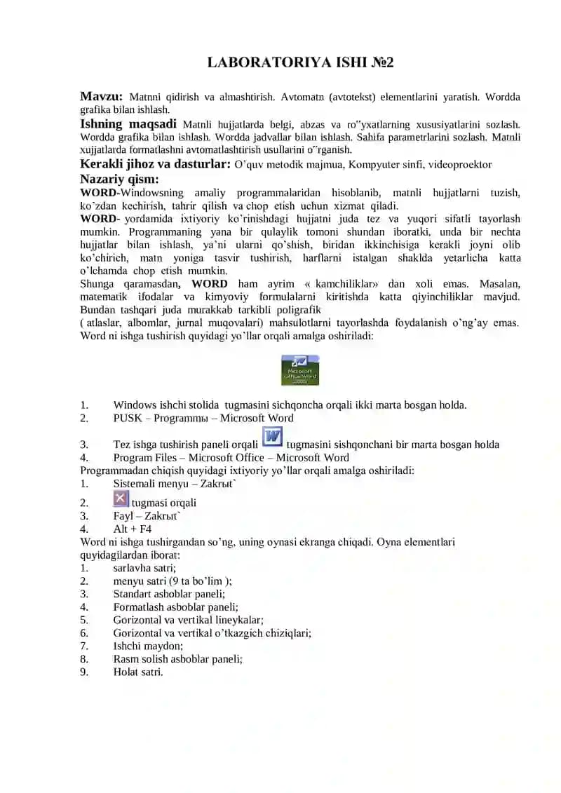 LABORATORIYA ISHI №2