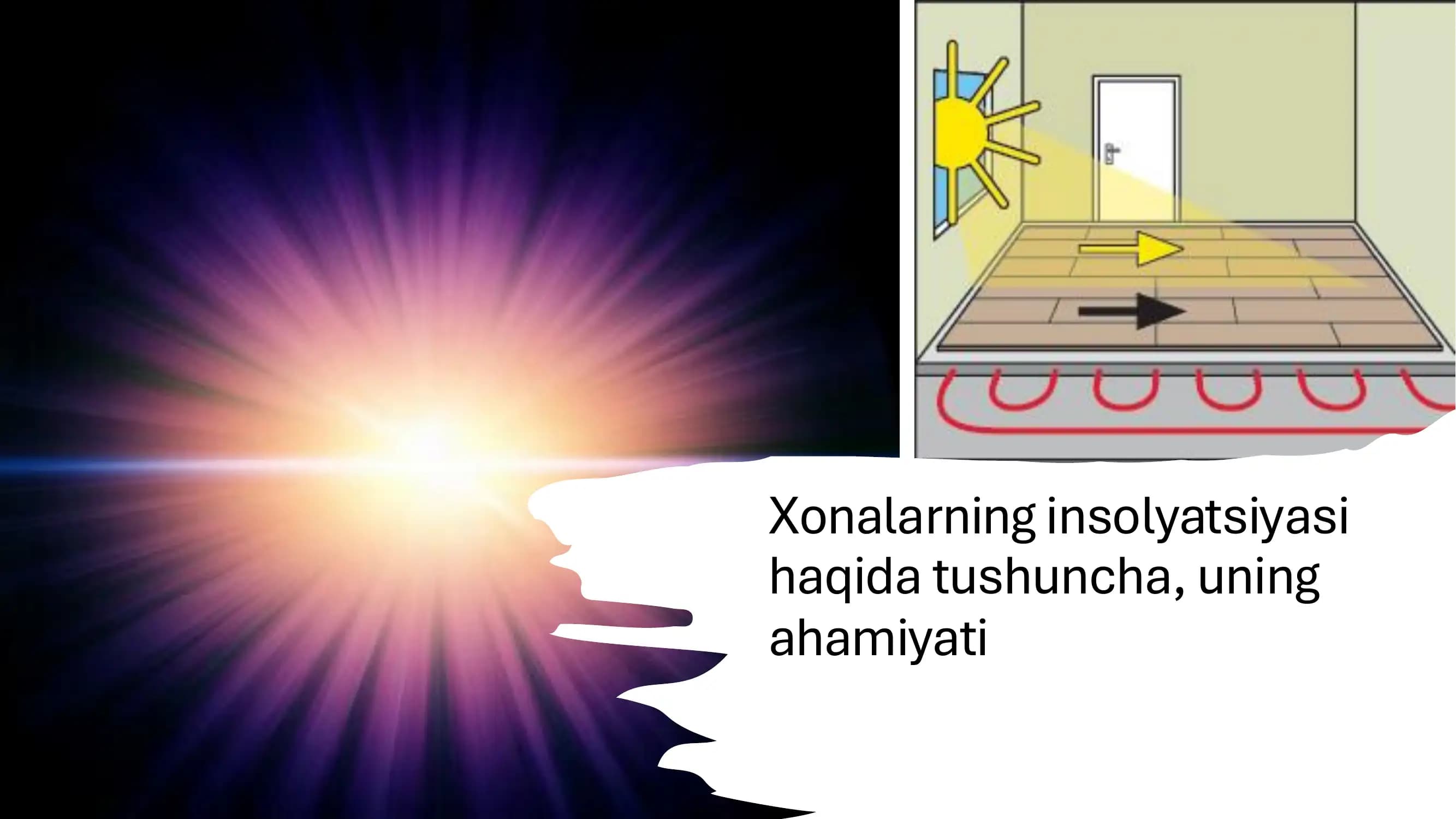 Xonalarning insolyatsiyasi haqida tushuncha, uning ahamiyati​