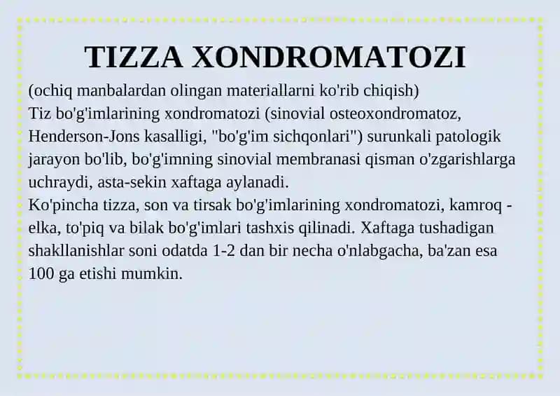 TIZZA XONDROMATOZI