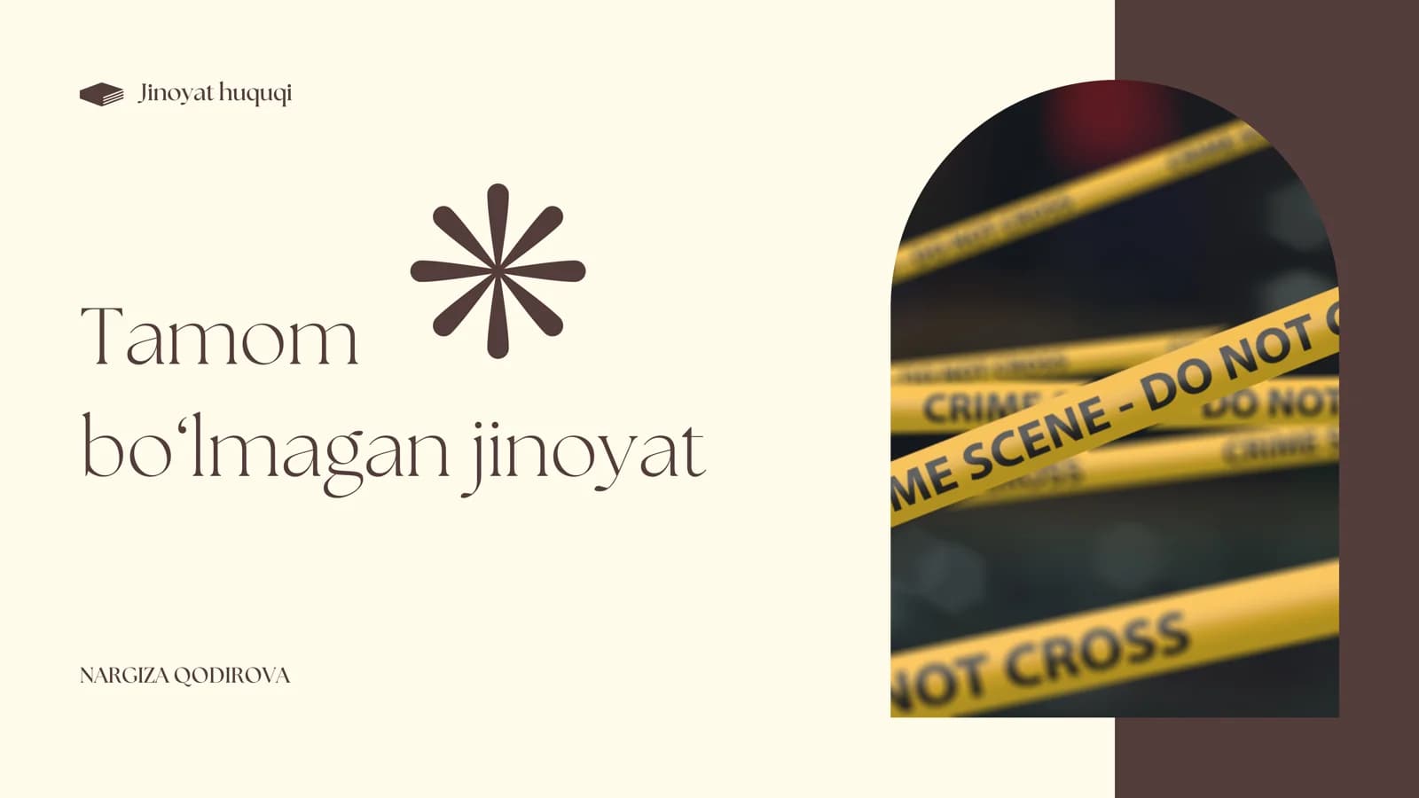 Tamom bo‘lmagan jinoyat