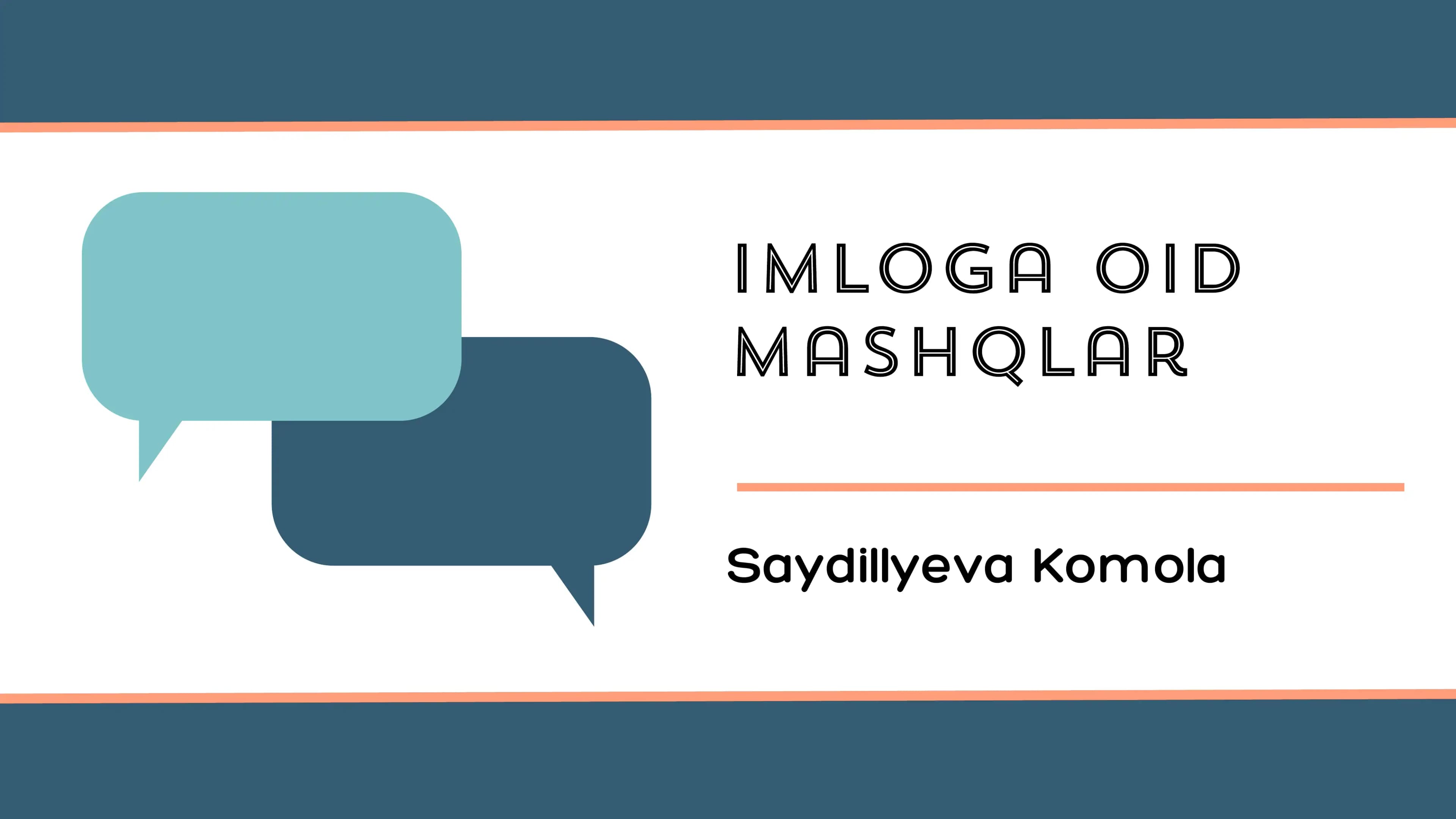 Imloga oid mashqlar